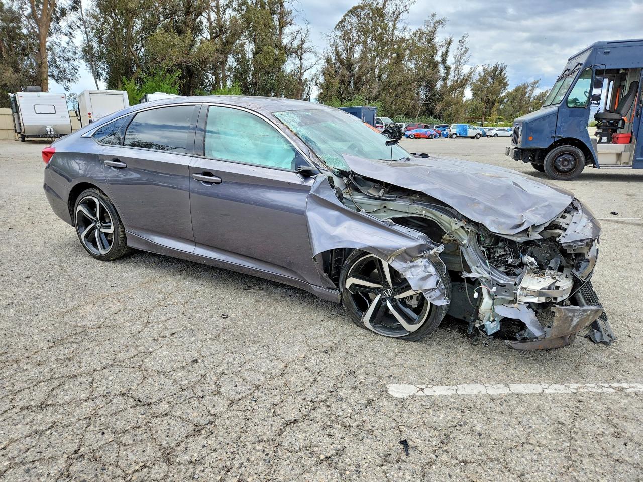 2018 Honda Accord Sport Gray vin: 1HGCV1F30JA178977