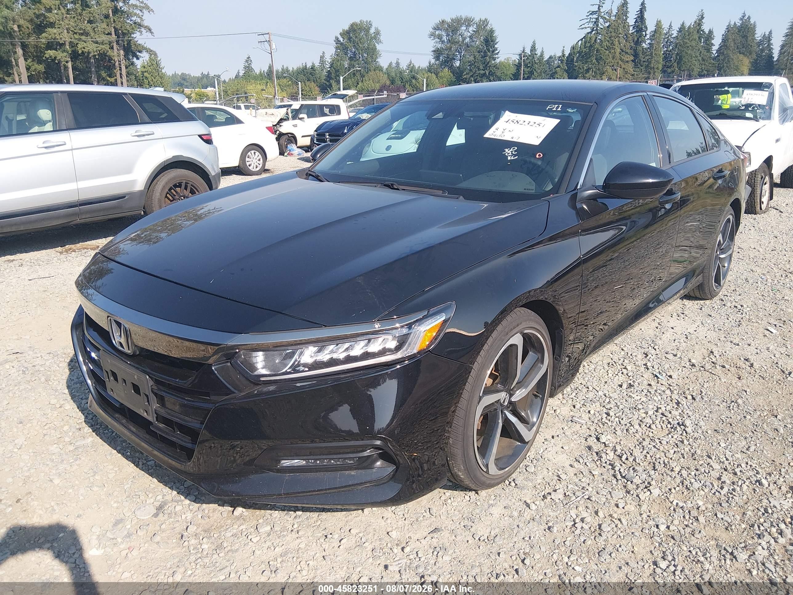 2018 Honda Accord Sport Black vin: 1HGCV1F30JA203828