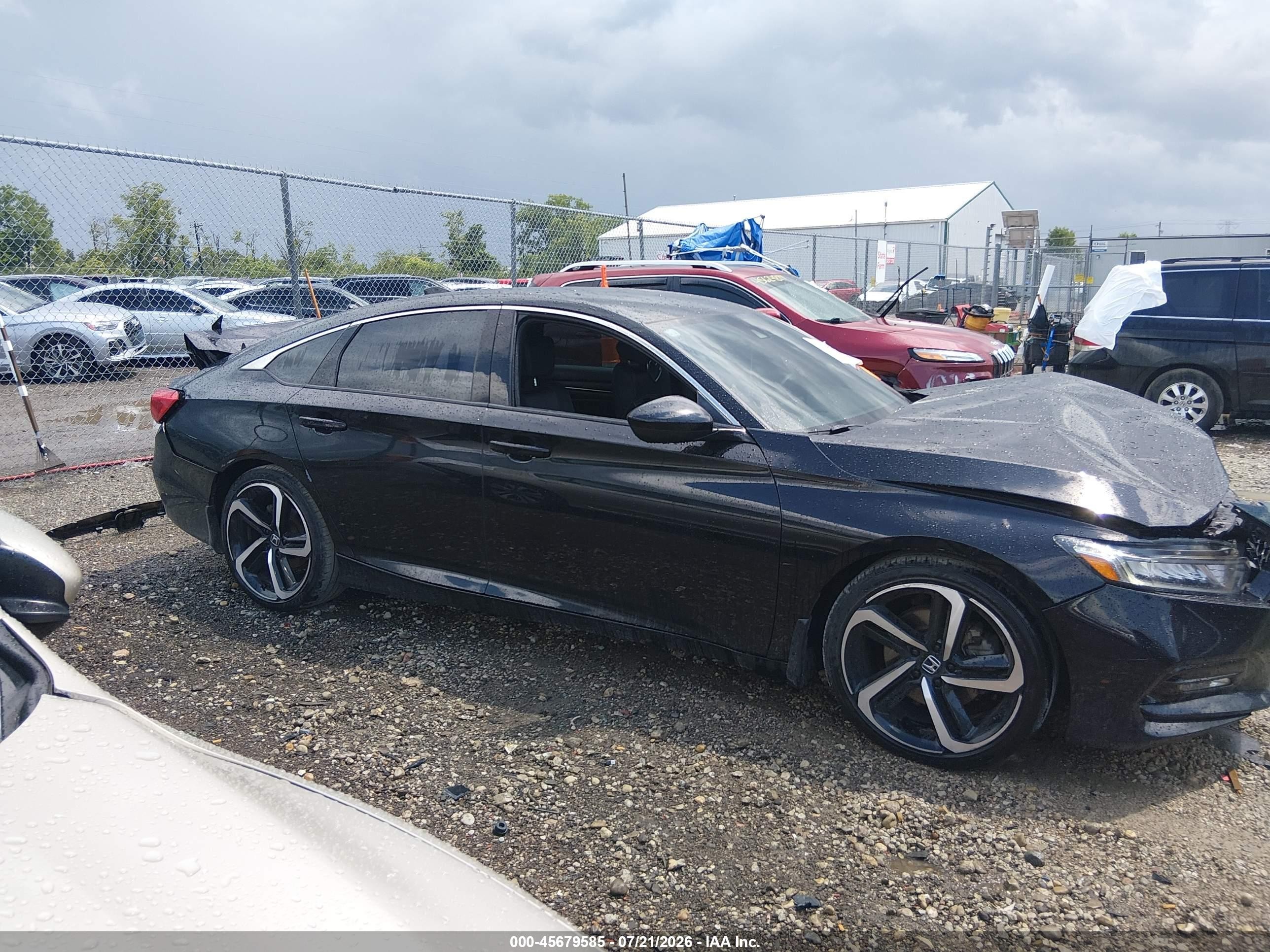 2019 Honda Accord Sport Black vin: 1HGCV1F30KA062423