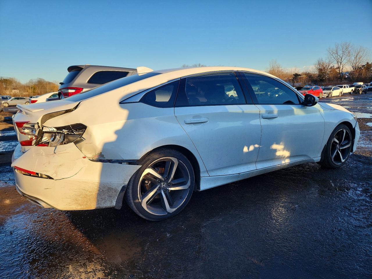 2019 Honda Accord Sport White vin: 1HGCV1F30KA162084