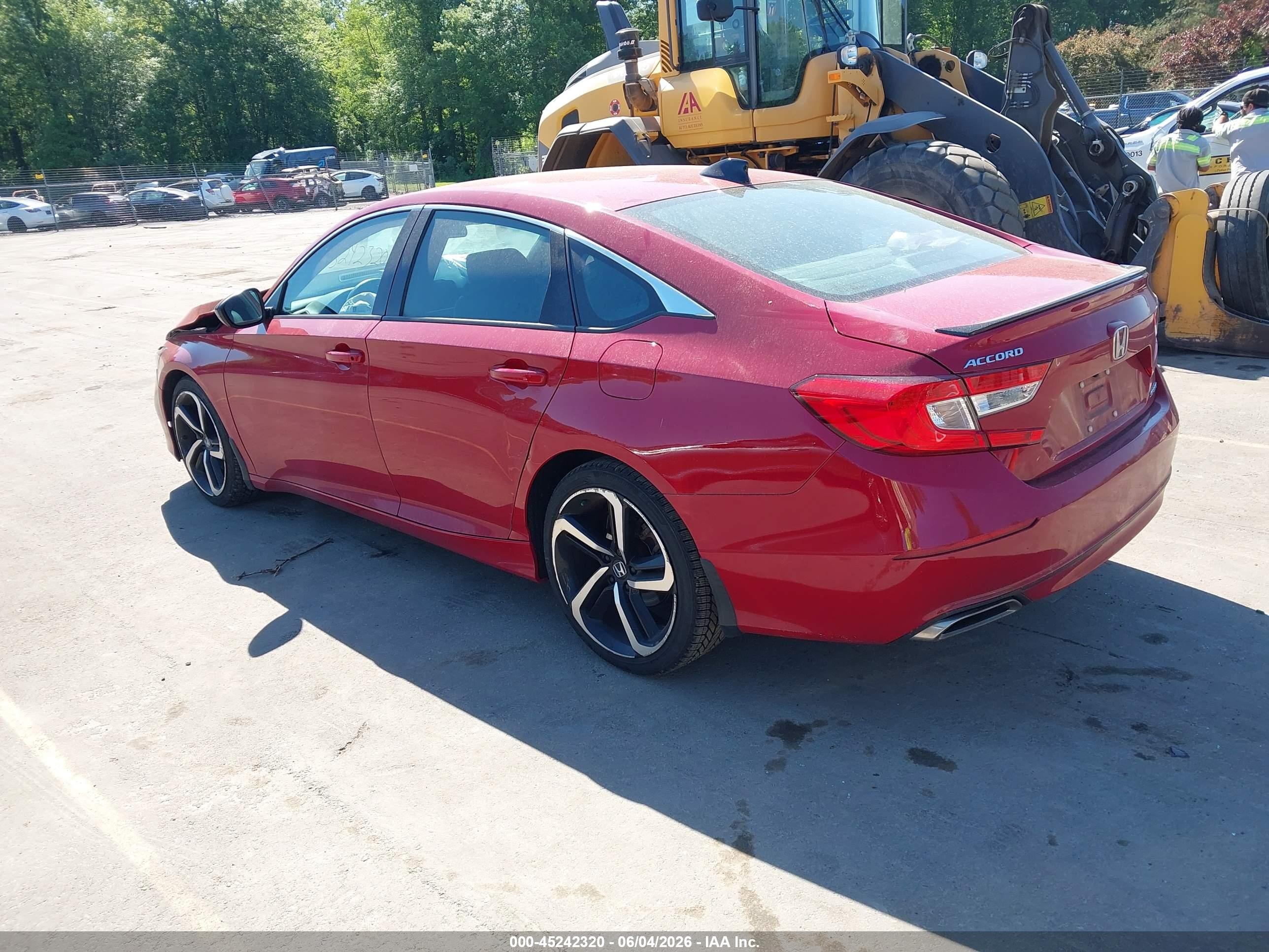 2022 Honda Accord Sport Red vin: 1HGCV1F30NA024677