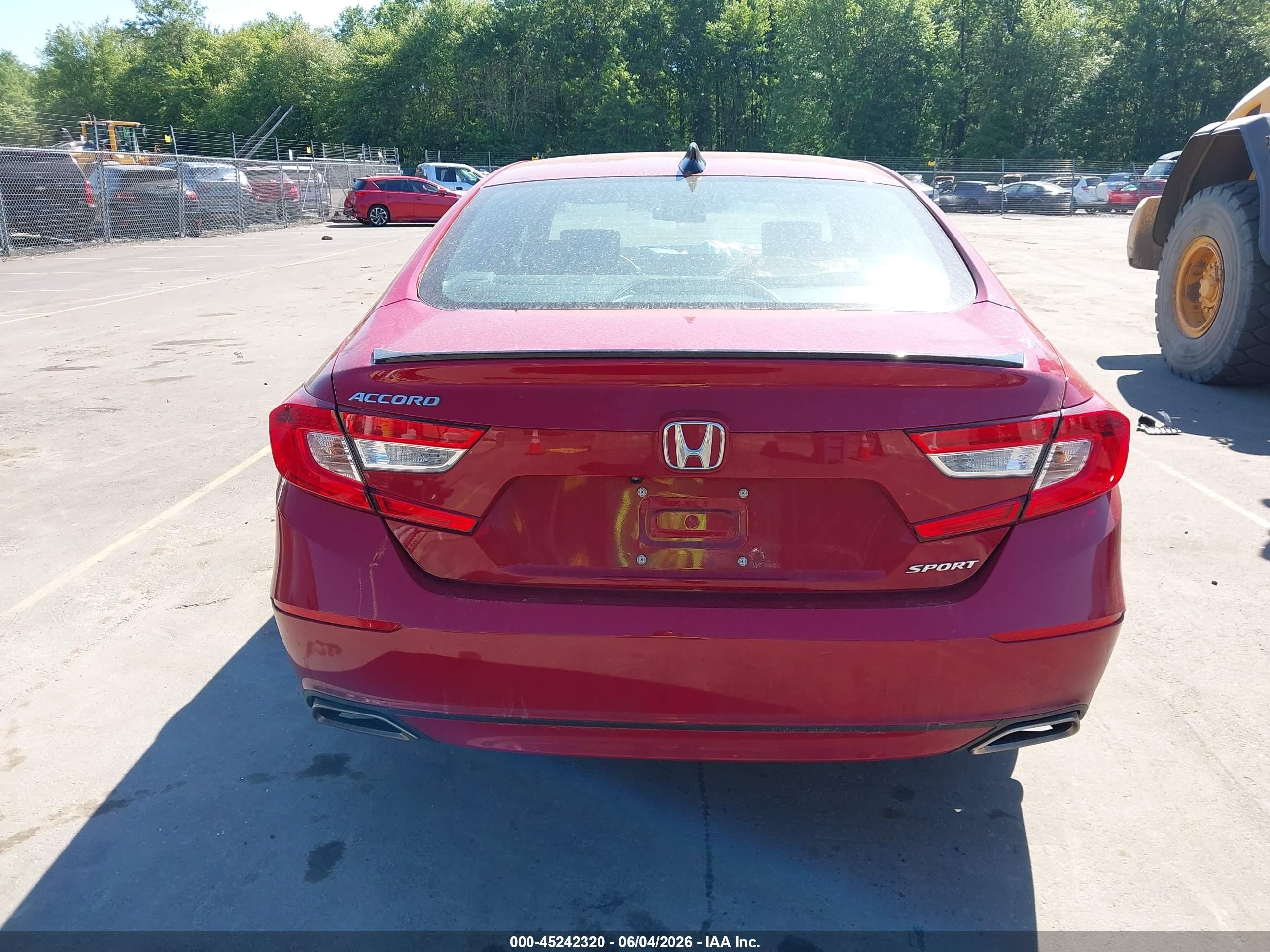 2022 Honda Accord Sport Red vin: 1HGCV1F30NA024677