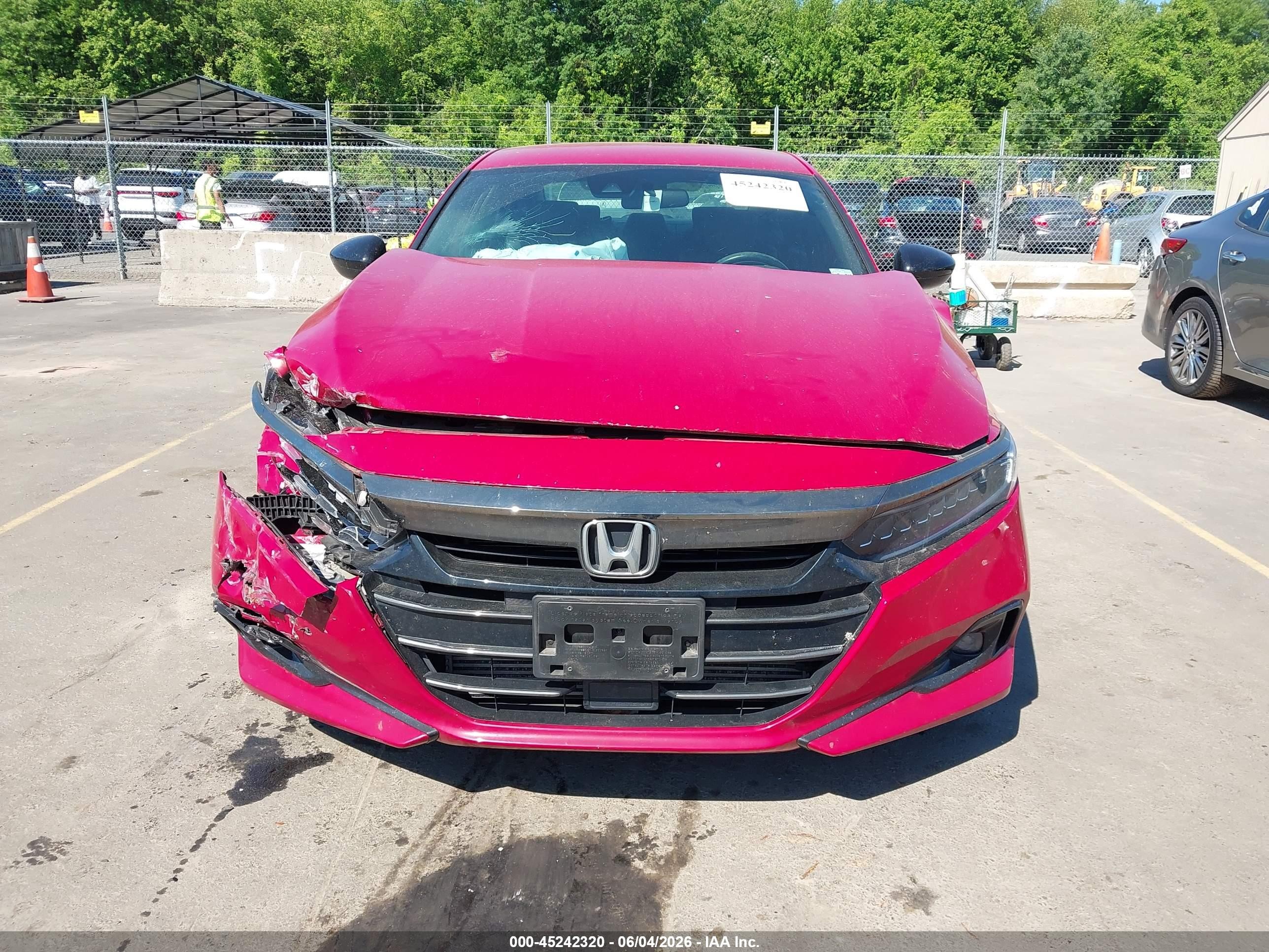 2022 Honda Accord Sport Red vin: 1HGCV1F30NA024677