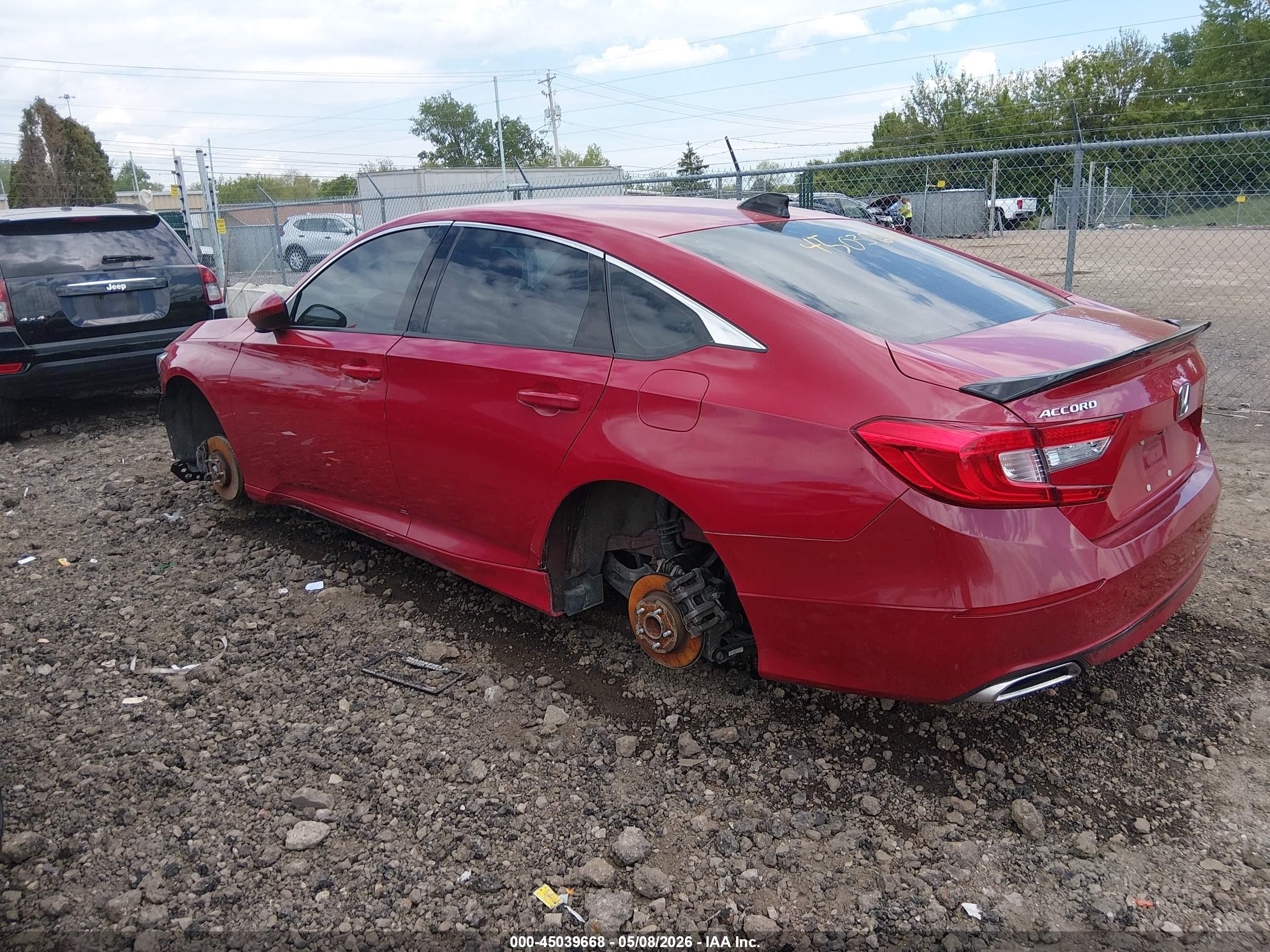 2022 Honda Accord Sport Красный vin: 1HGCV1F30NA059722