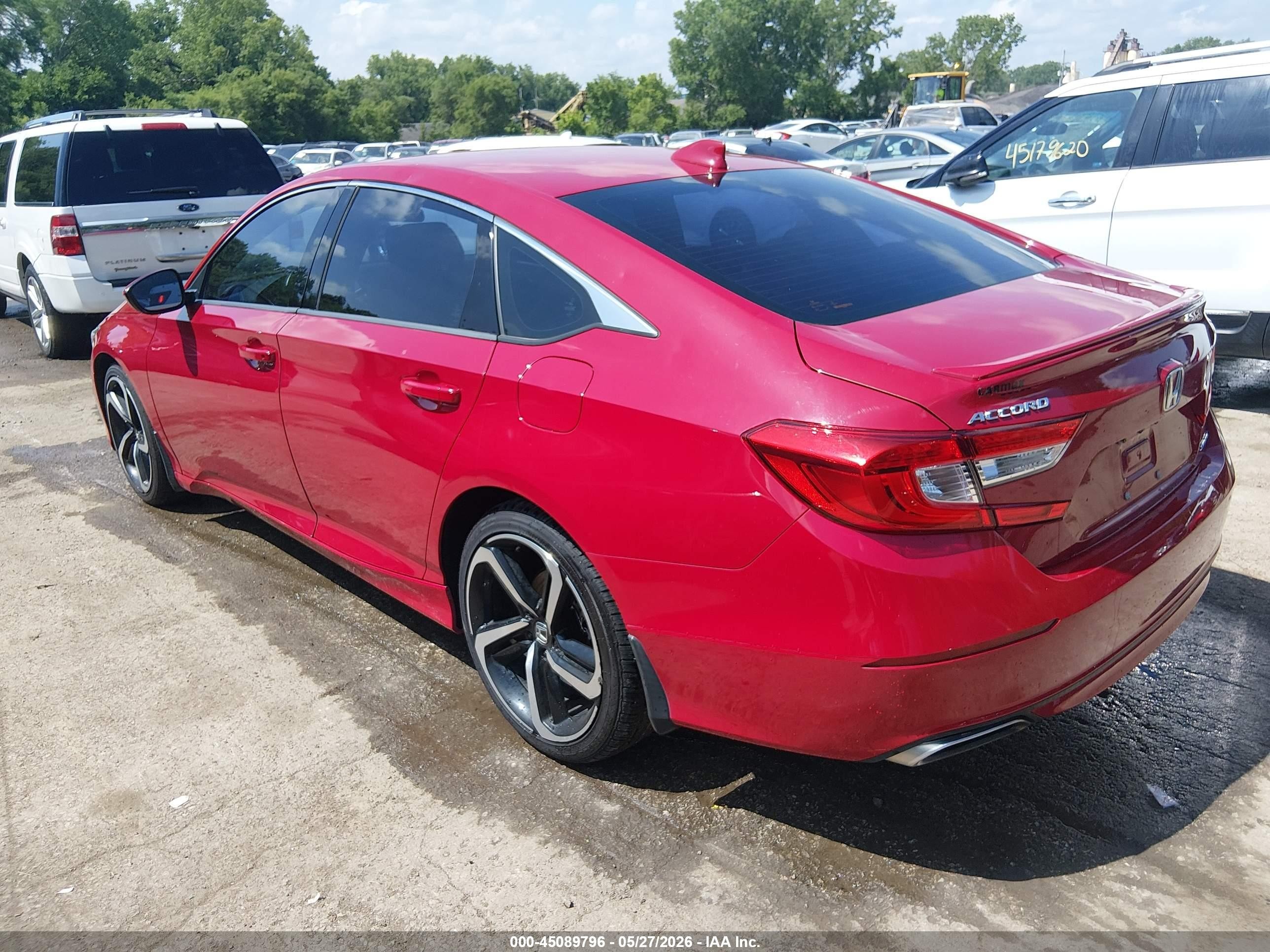 2018 Honda Accord Sport Red vin: 1HGCV1F31JA192807