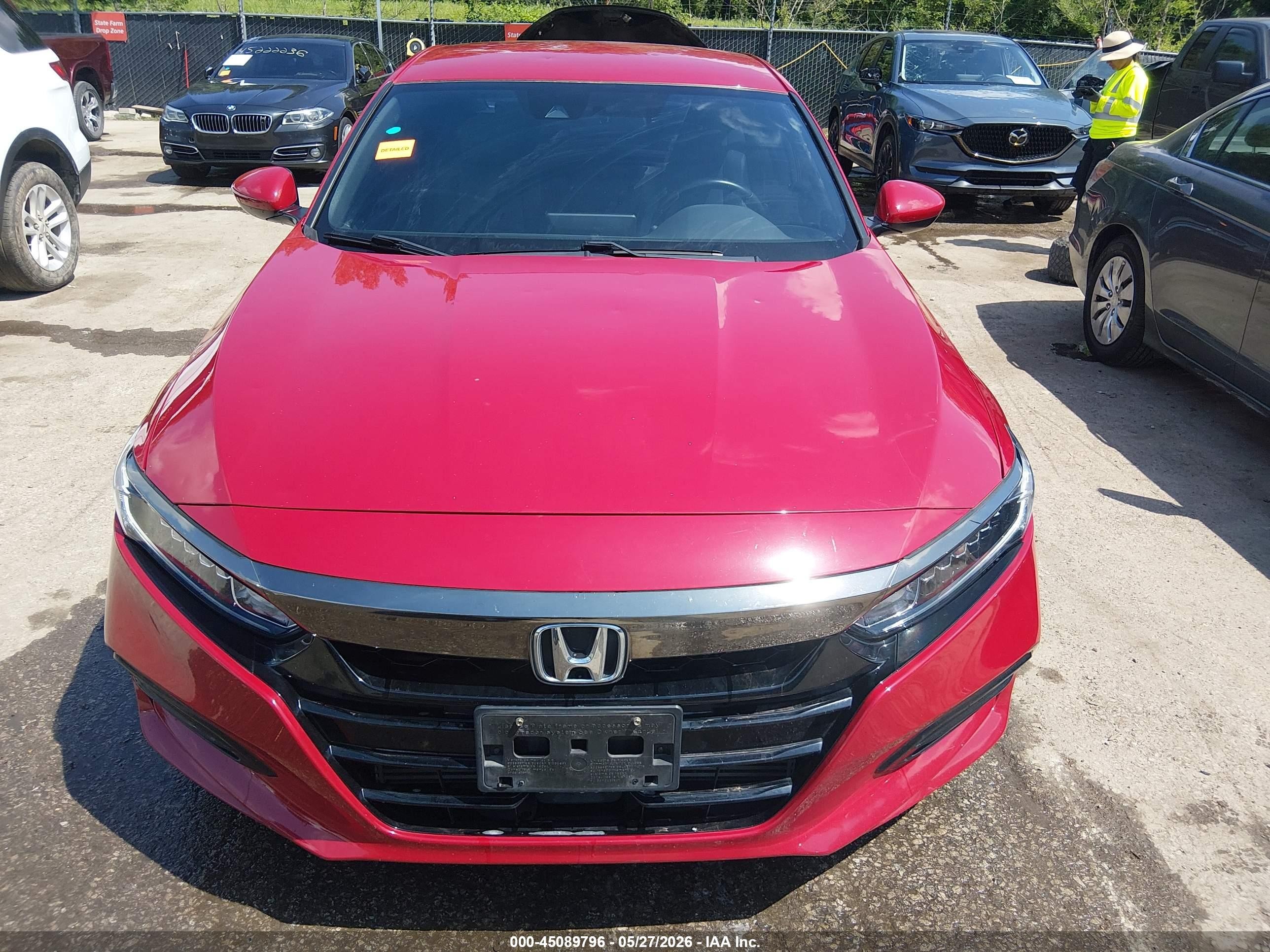 2018 Honda Accord Sport Red vin: 1HGCV1F31JA192807
