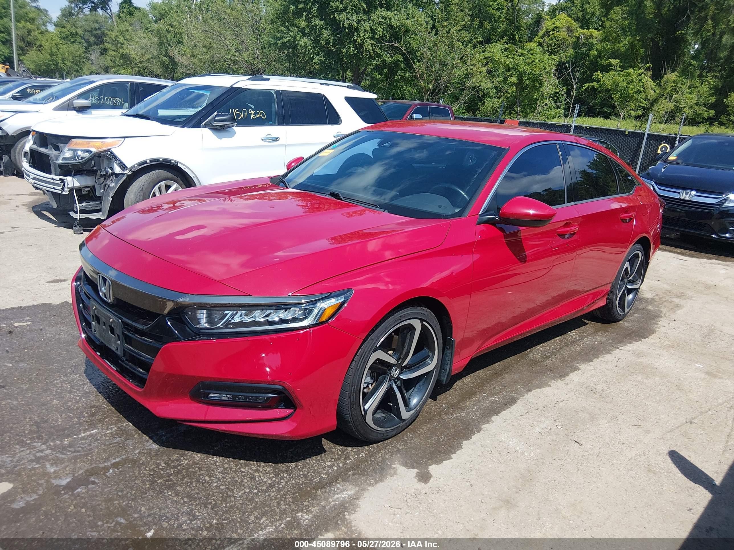 2018 Honda Accord Sport Red vin: 1HGCV1F31JA192807