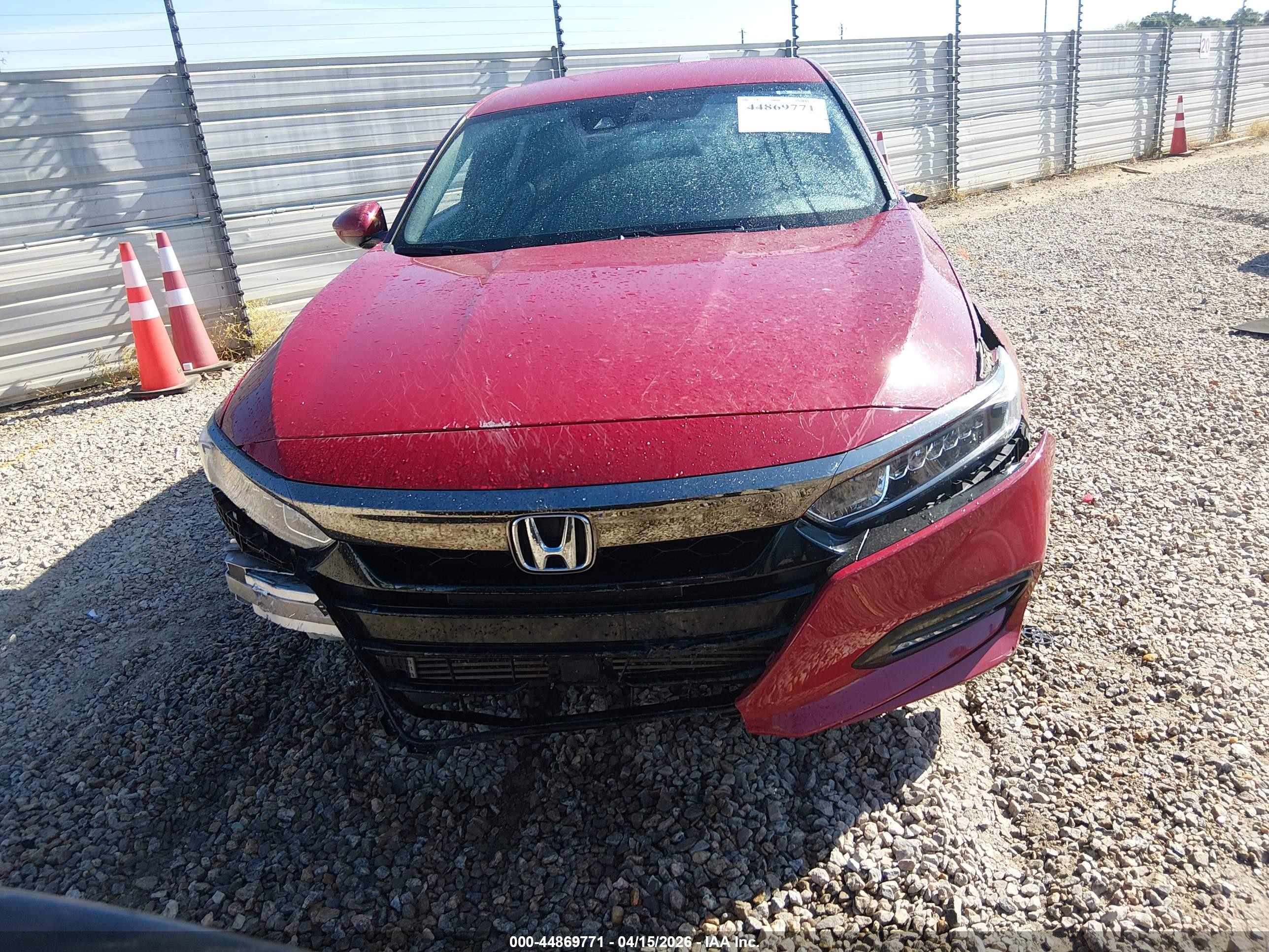 2018 Honda Accord Sport Красный vin: 1HGCV1F31JA247126