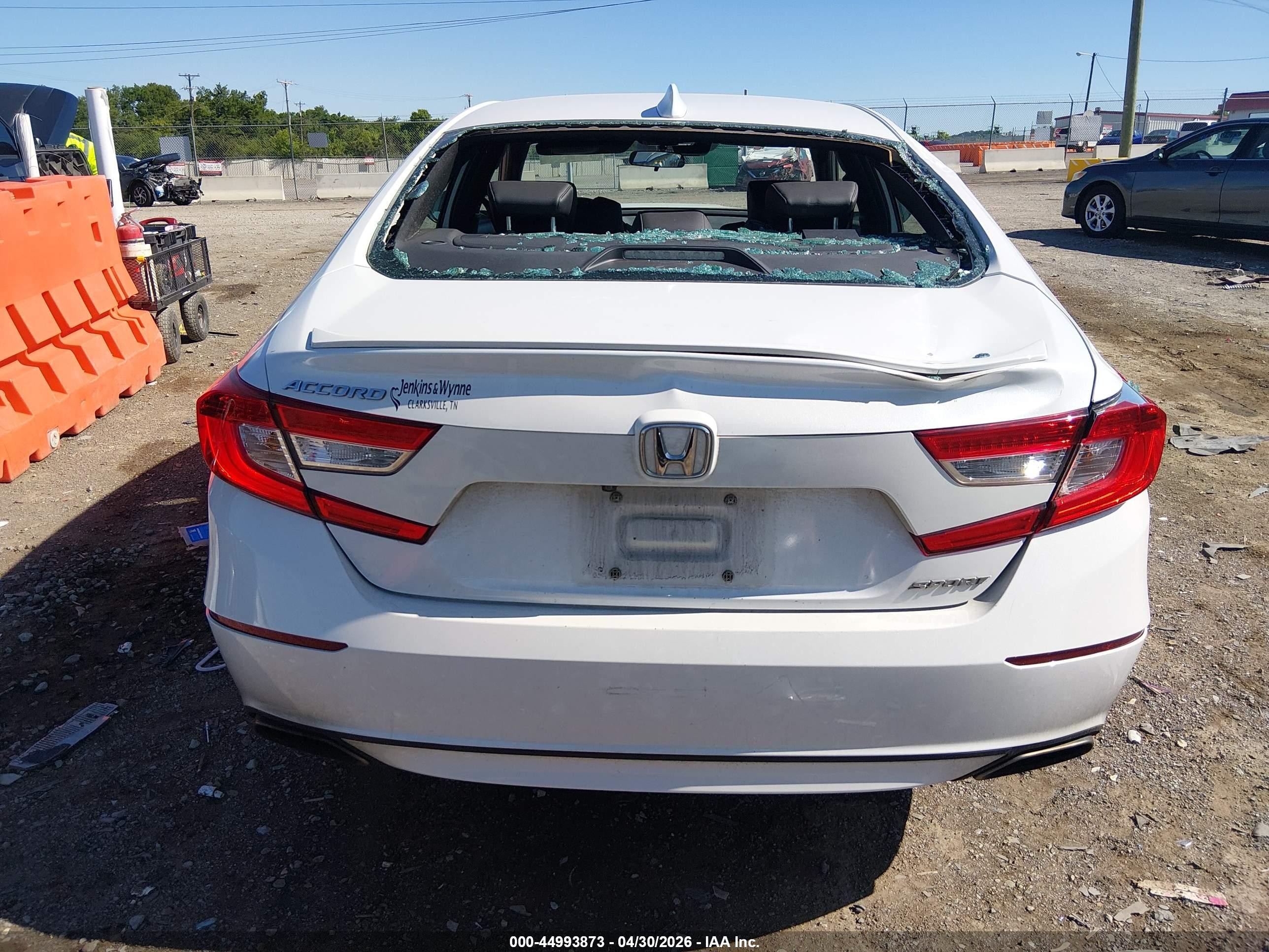 2019 Honda Accord Sport White vin: 1HGCV1F31KA081630