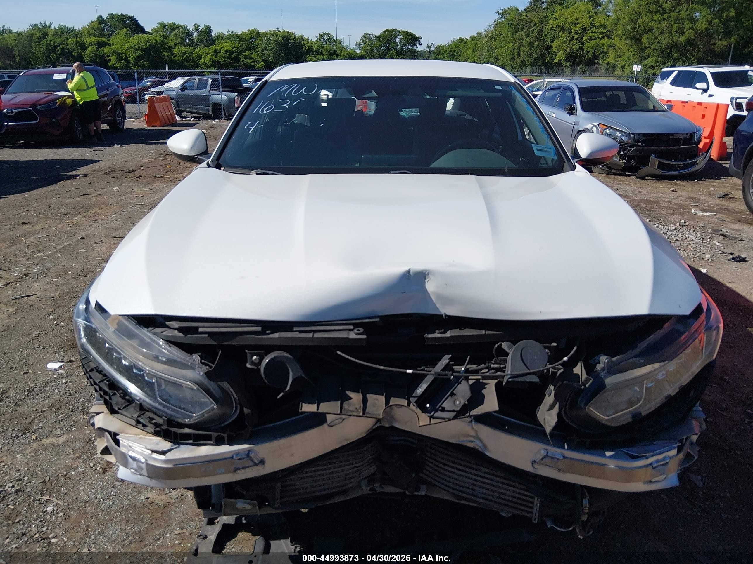 2019 Honda Accord Sport White vin: 1HGCV1F31KA081630