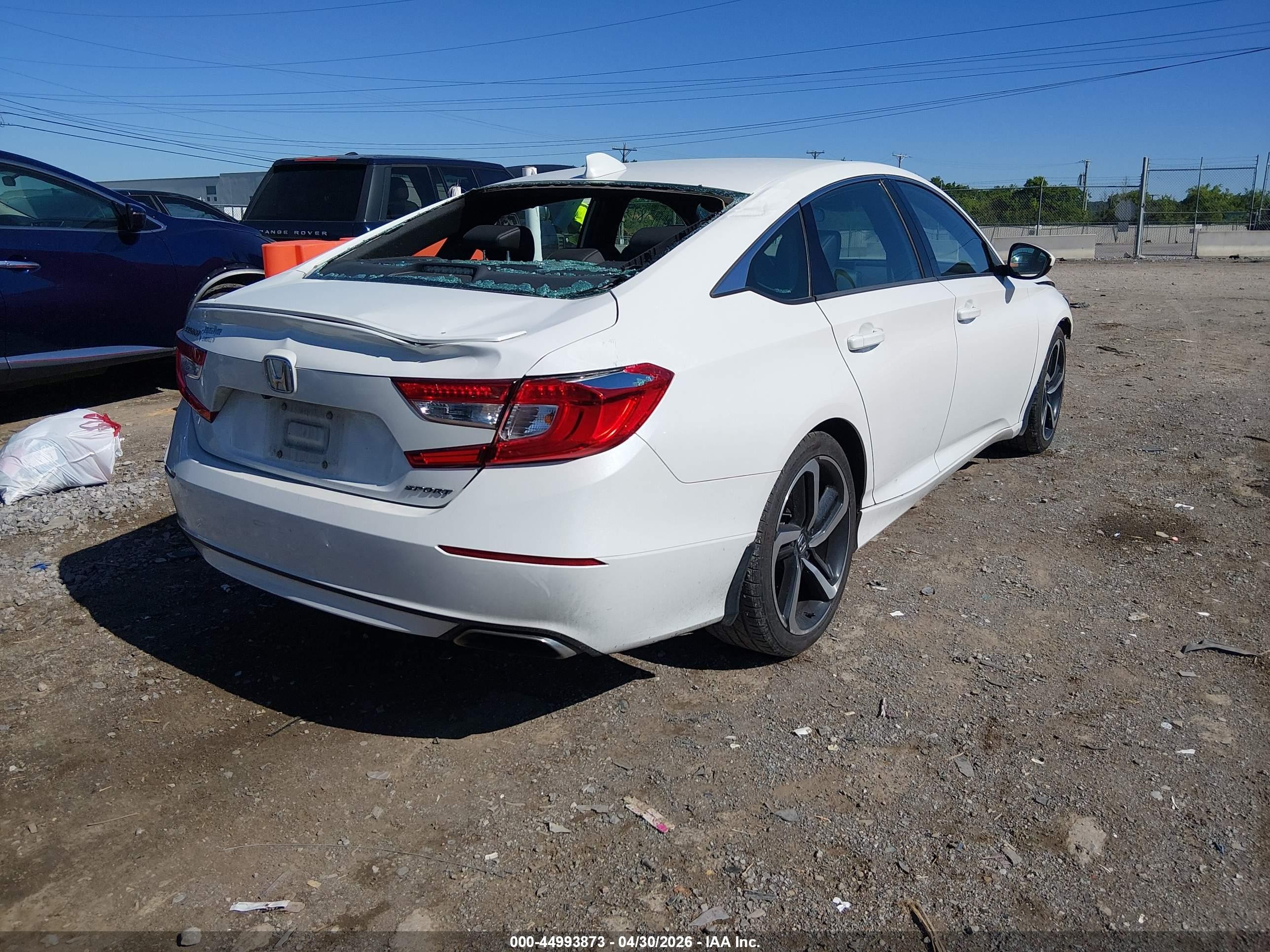 2019 Honda Accord Sport White vin: 1HGCV1F31KA081630