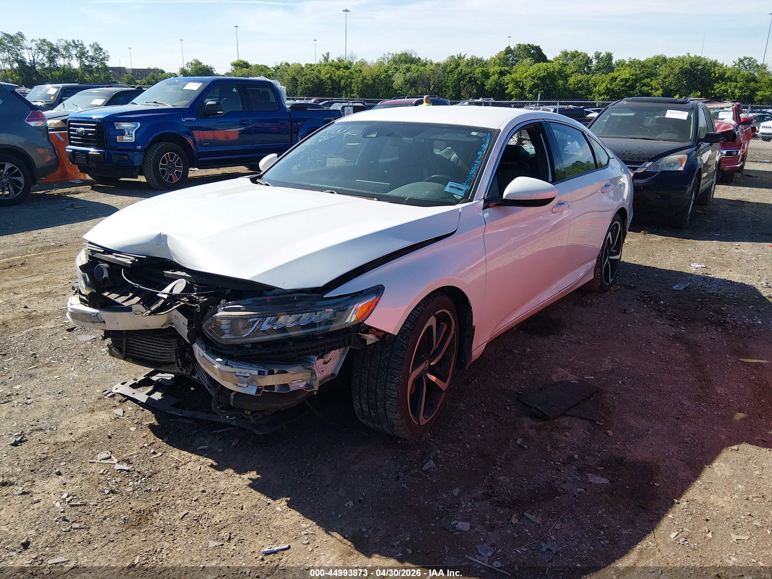 2019 Honda Accord Sport White vin: 1HGCV1F31KA081630