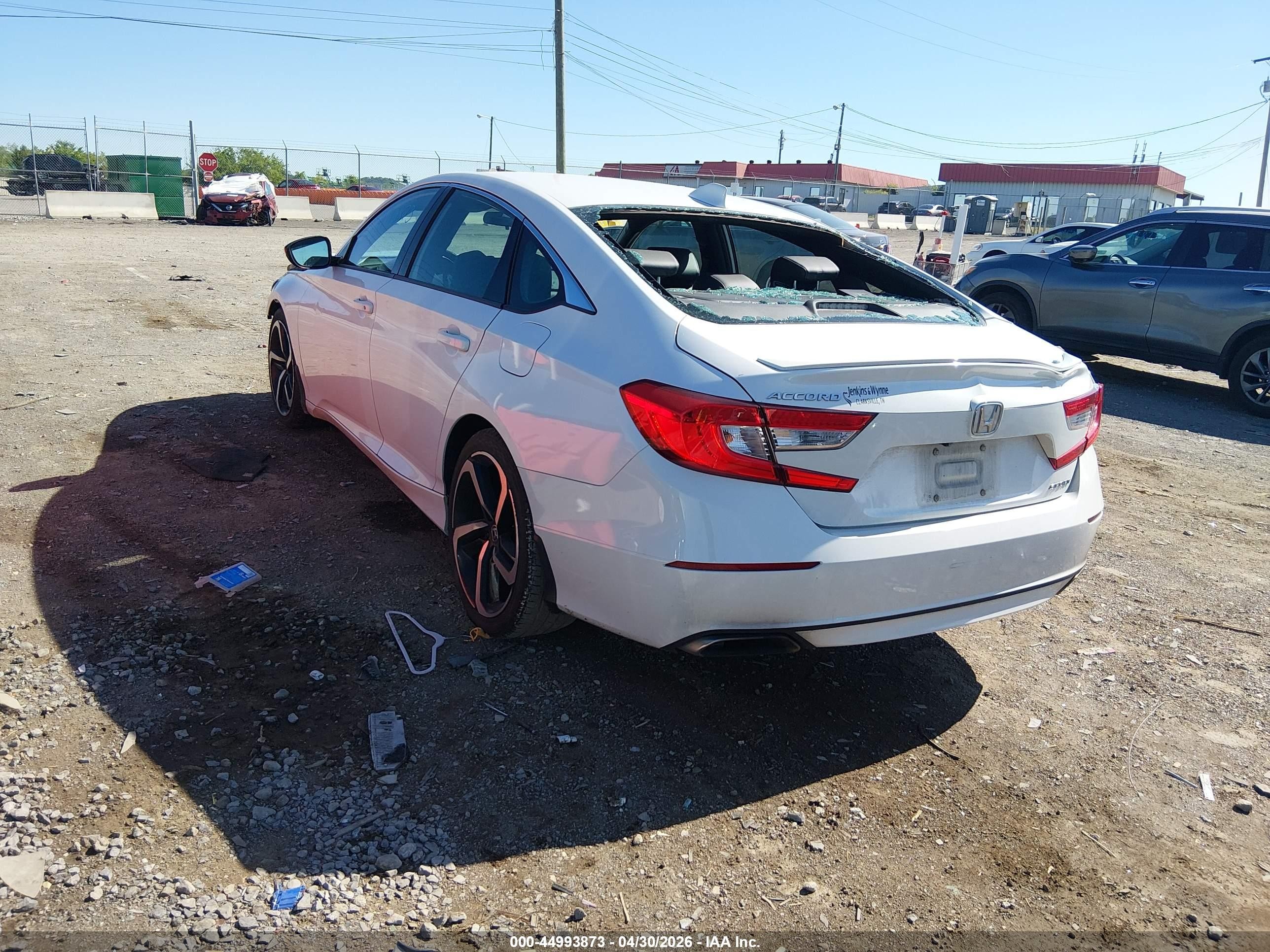 2019 Honda Accord Sport White vin: 1HGCV1F31KA081630