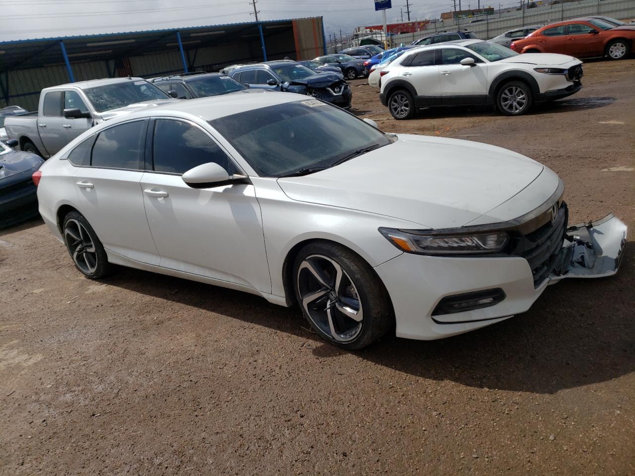 2019 Honda Accord Sport White vin: 1HGCV1F31KA117803