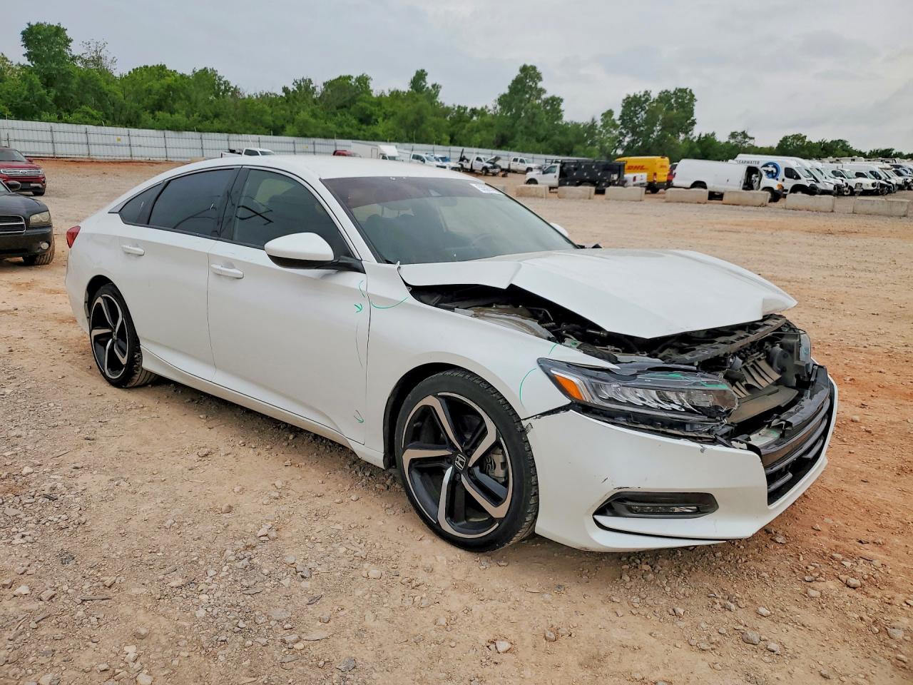 2019 Honda Accord Sport White vin: 1HGCV1F31KA117803