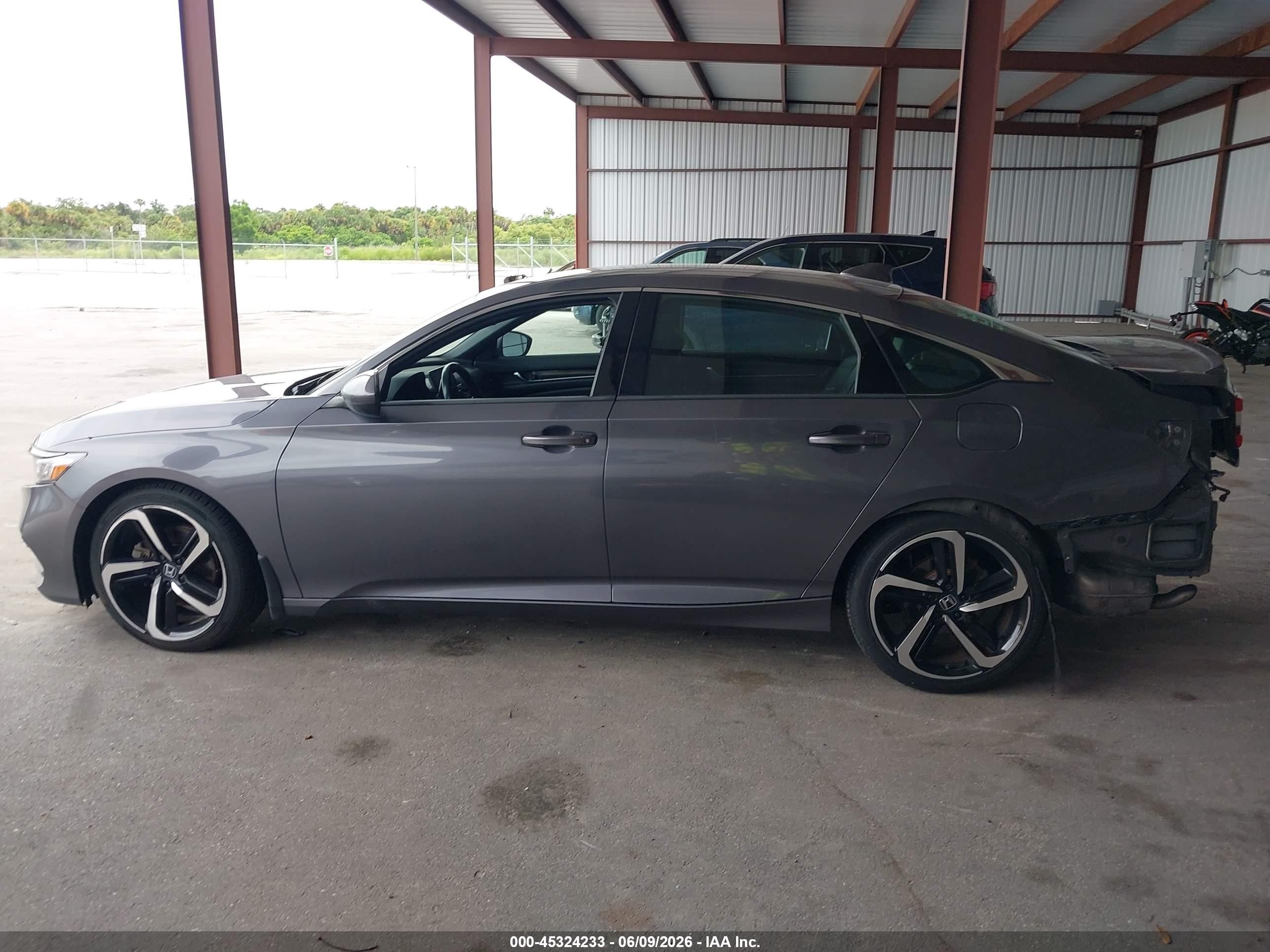 2019 Honda Accord Sport Серый vin: 1HGCV1F31KA153295