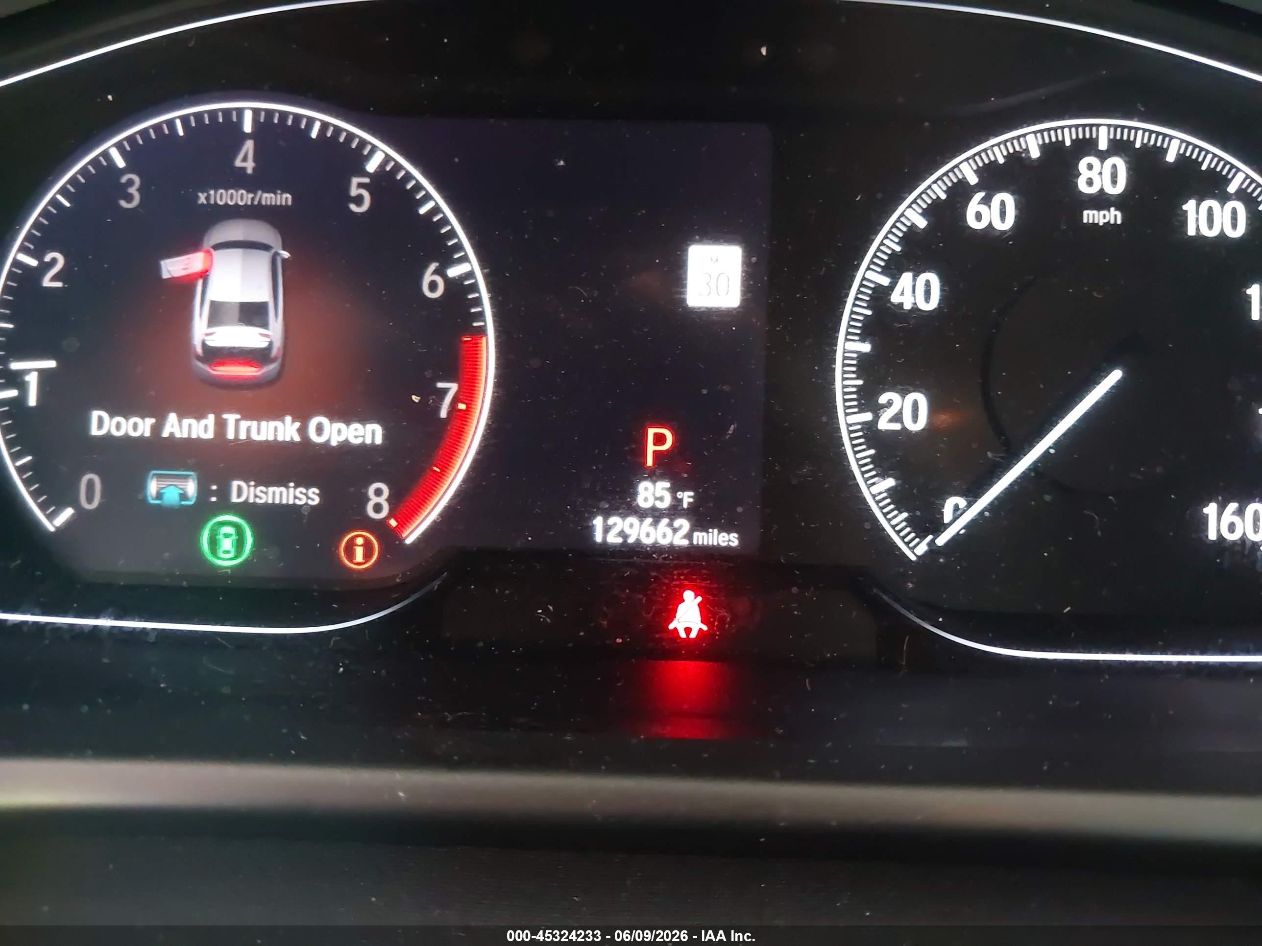 2019 Honda Accord Sport Серый vin: 1HGCV1F31KA153295
