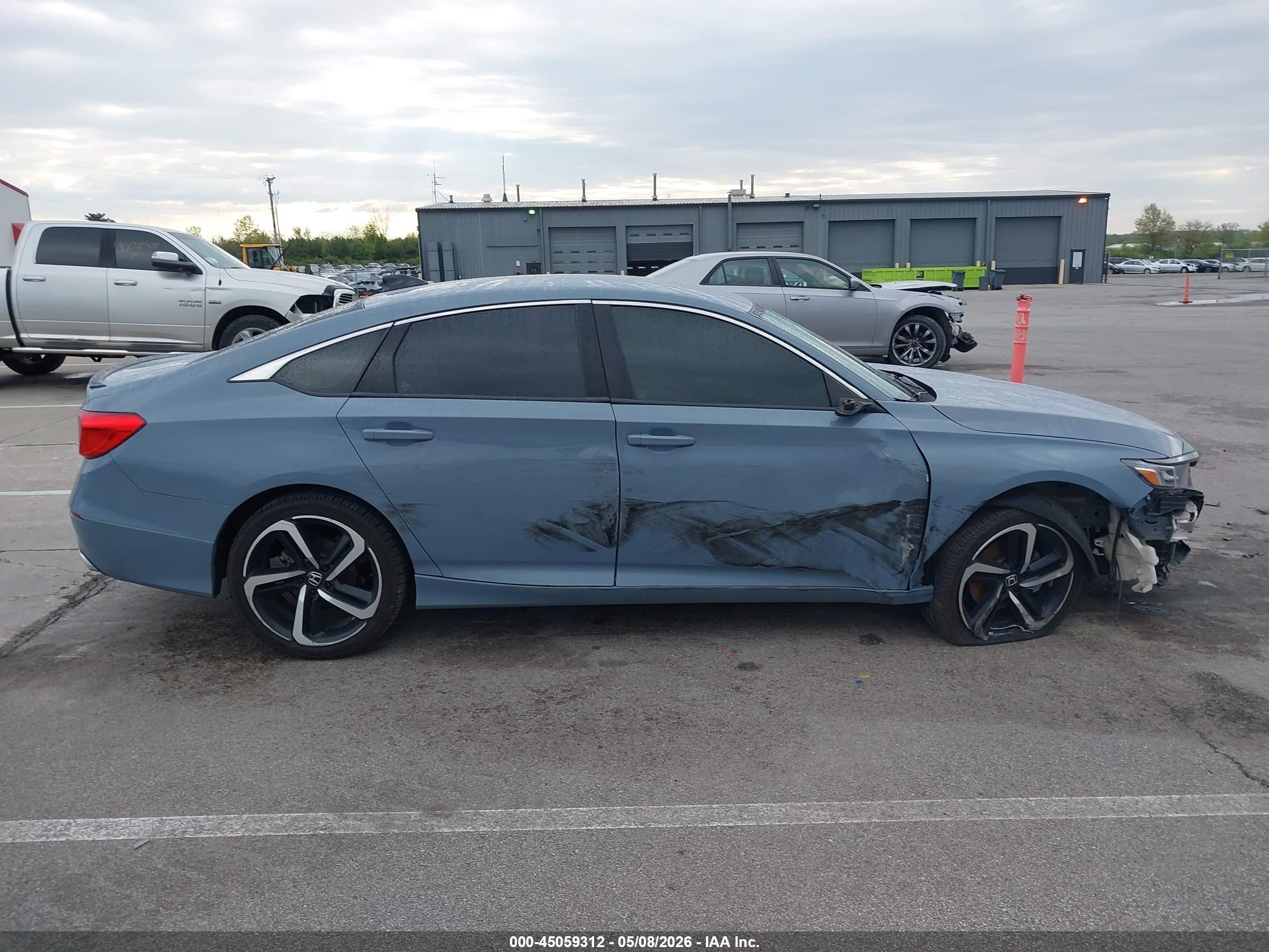 2022 Honda Accord Sport Синий vin: 1HGCV1F31NA062399