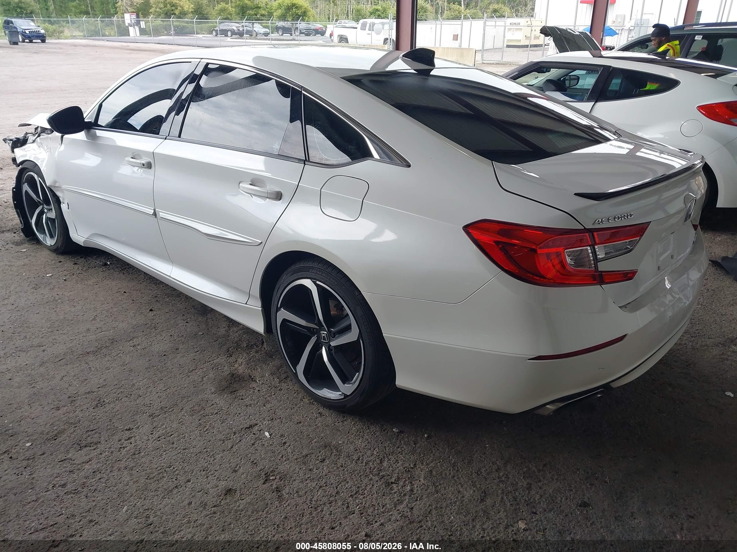 2022 Honda Accord Sport White vin: 1HGCV1F31NA077825