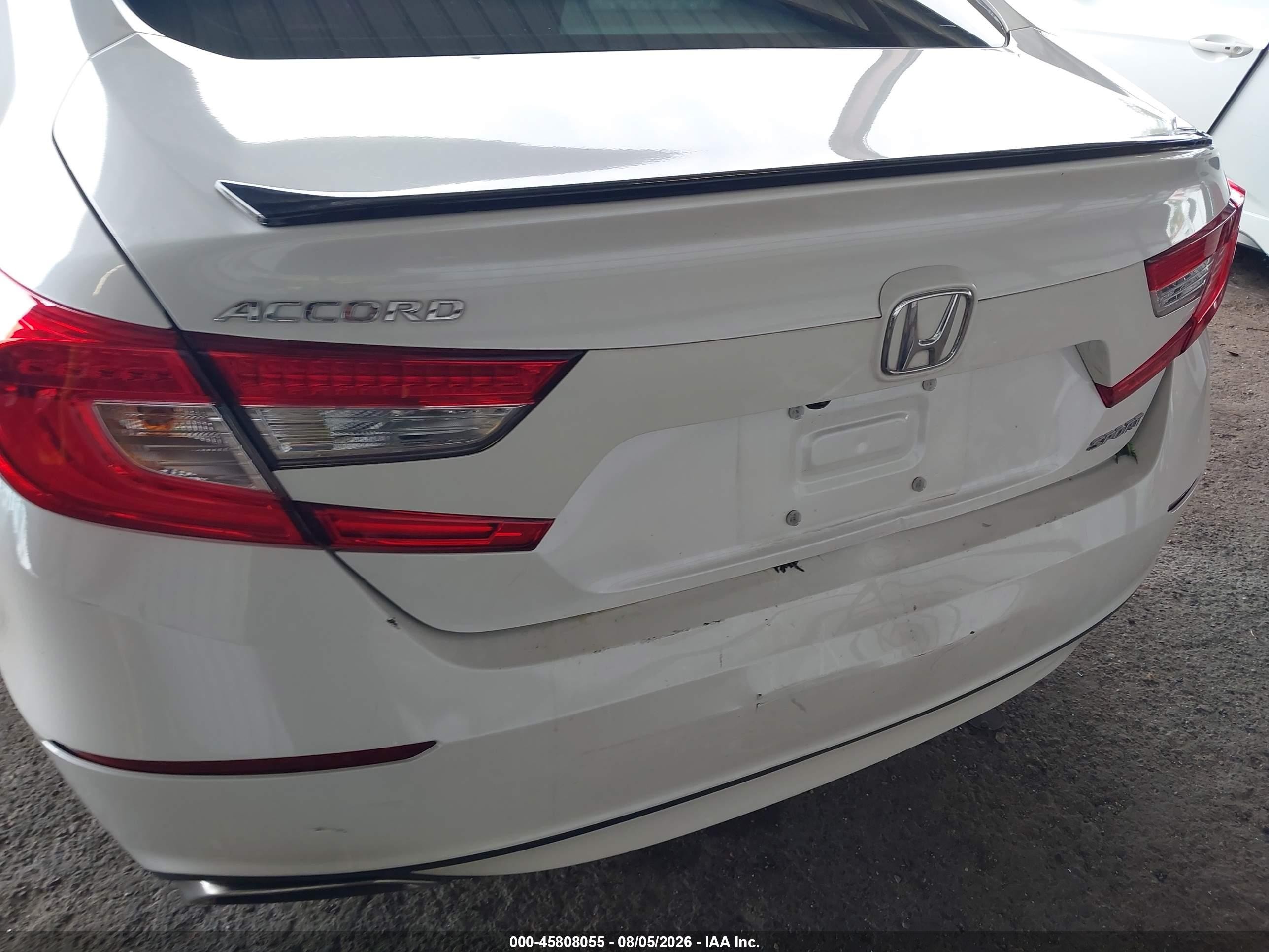 2022 Honda Accord Sport White vin: 1HGCV1F31NA077825
