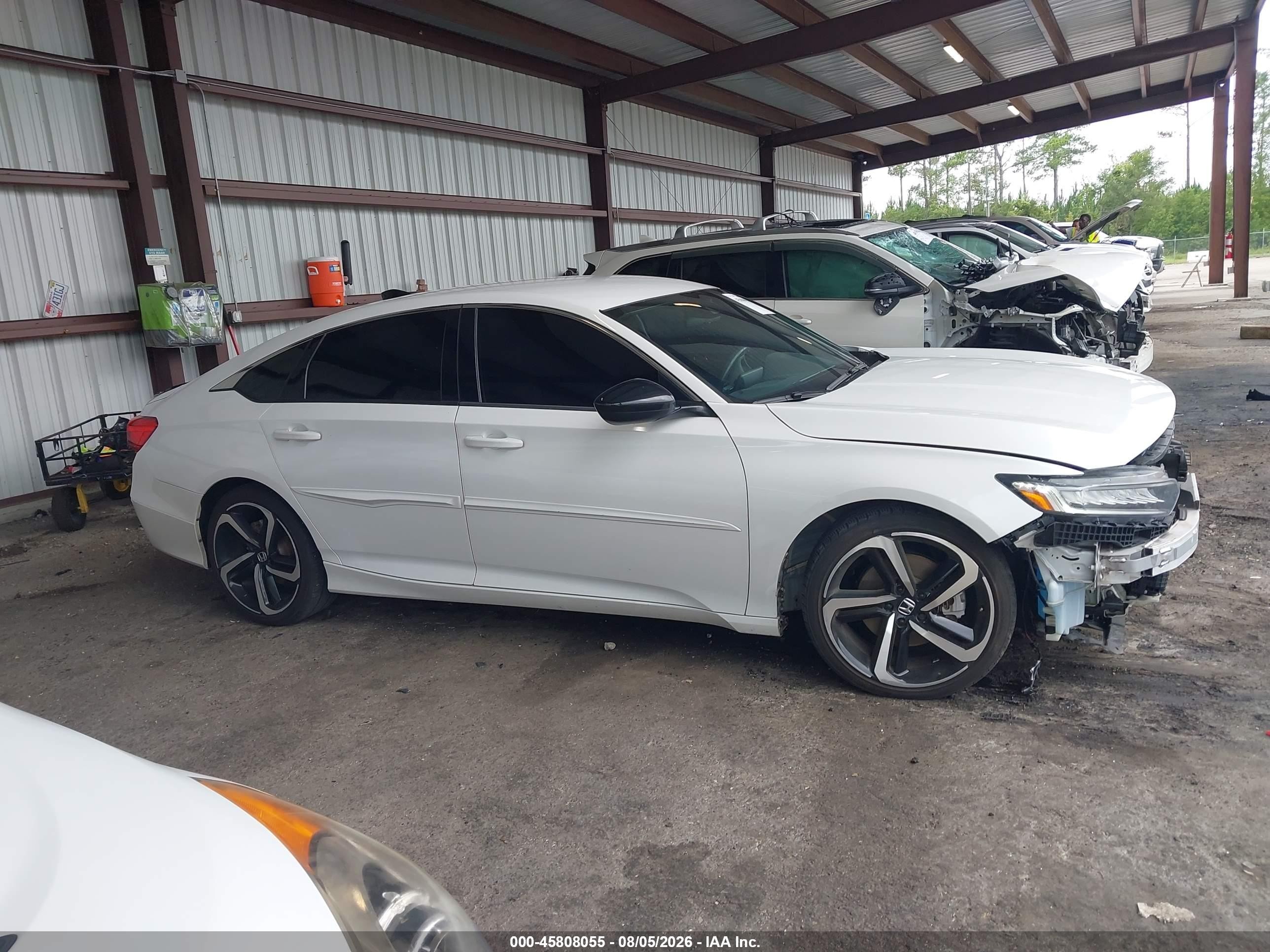 2022 Honda Accord Sport White vin: 1HGCV1F31NA077825