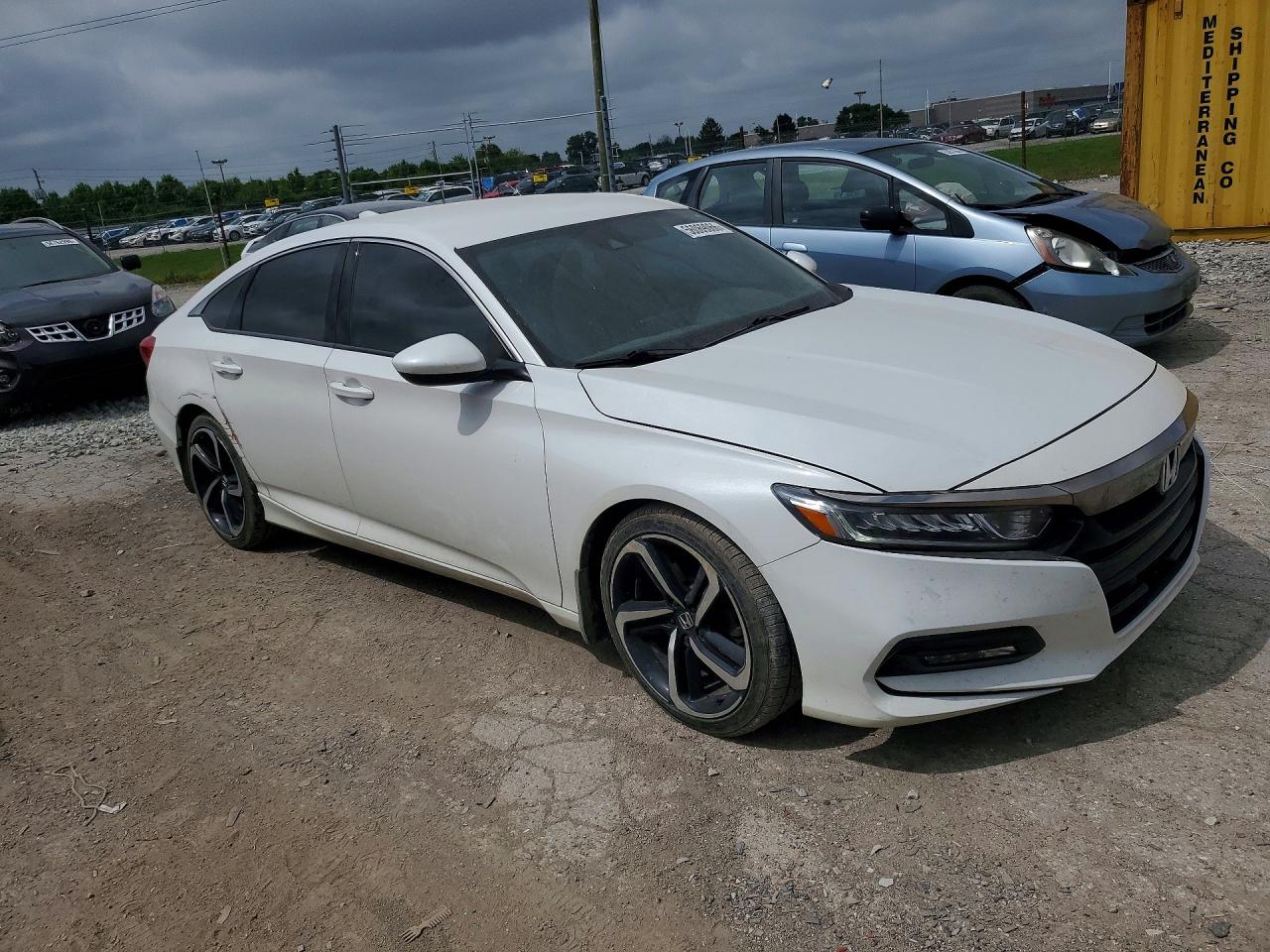 2018 Honda Accord Sport White vin: 1HGCV1F32JA184523