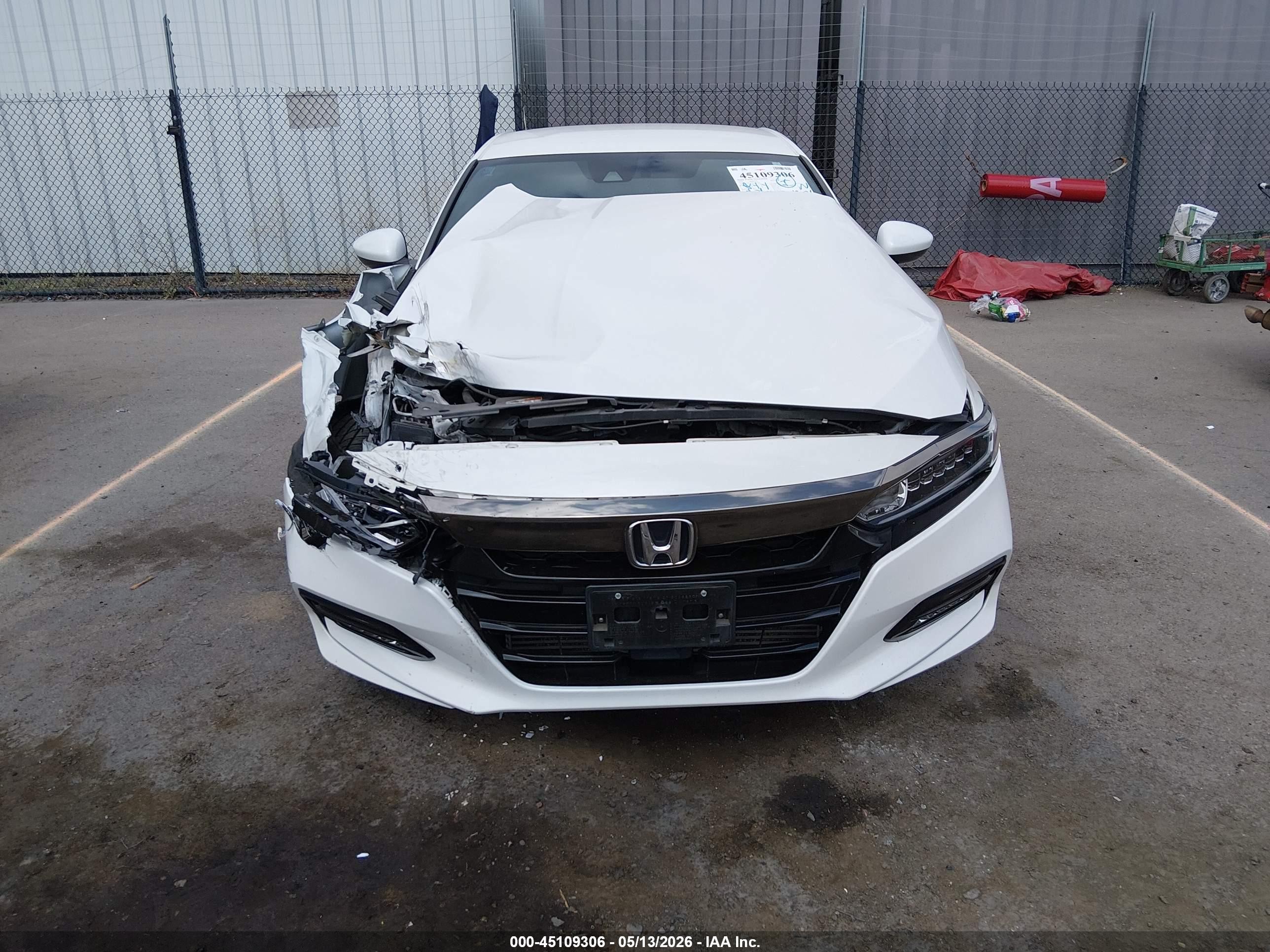 2019 Honda Accord Sport White vin: 1HGCV1F32KA086318