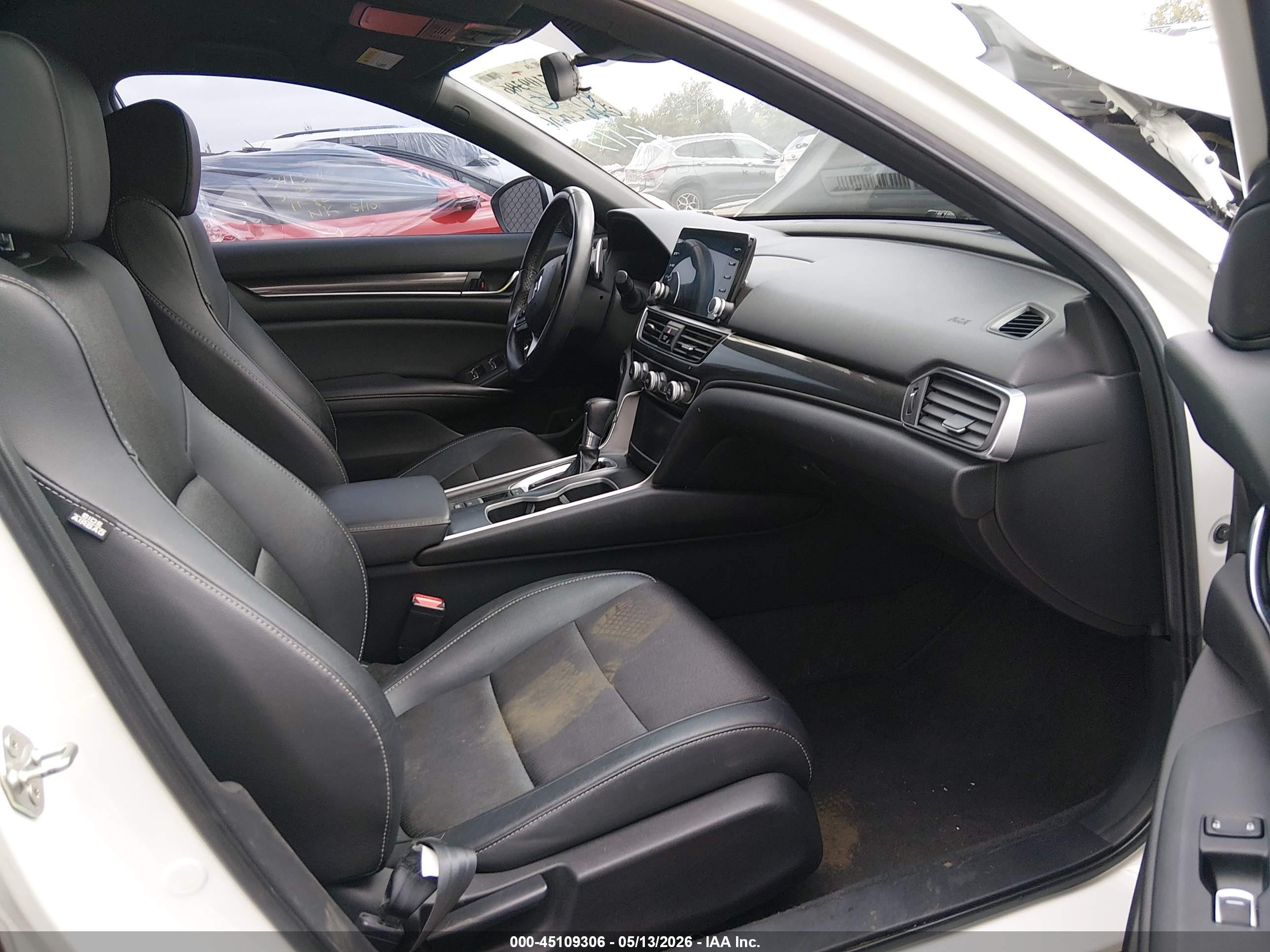 2019 Honda Accord Sport White vin: 1HGCV1F32KA086318