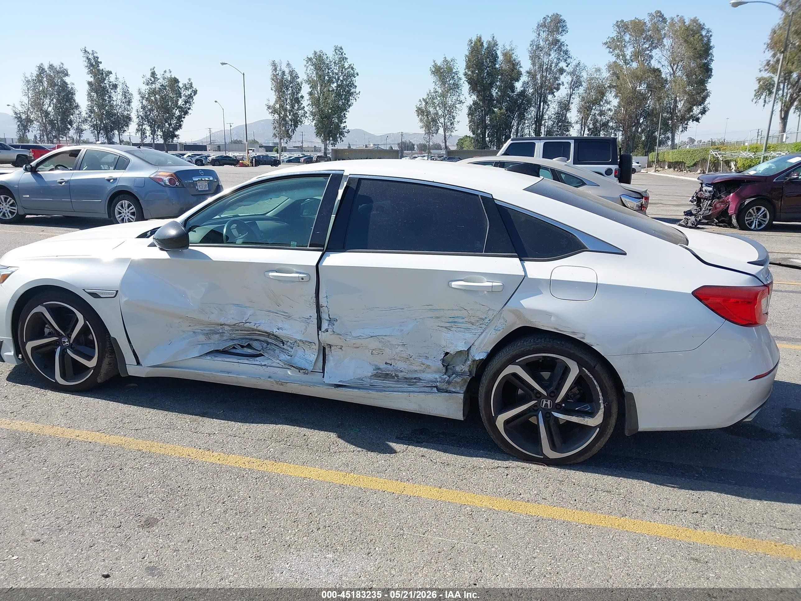 2021 Honda Accord Sport White vin: 1HGCV1F32MA046940