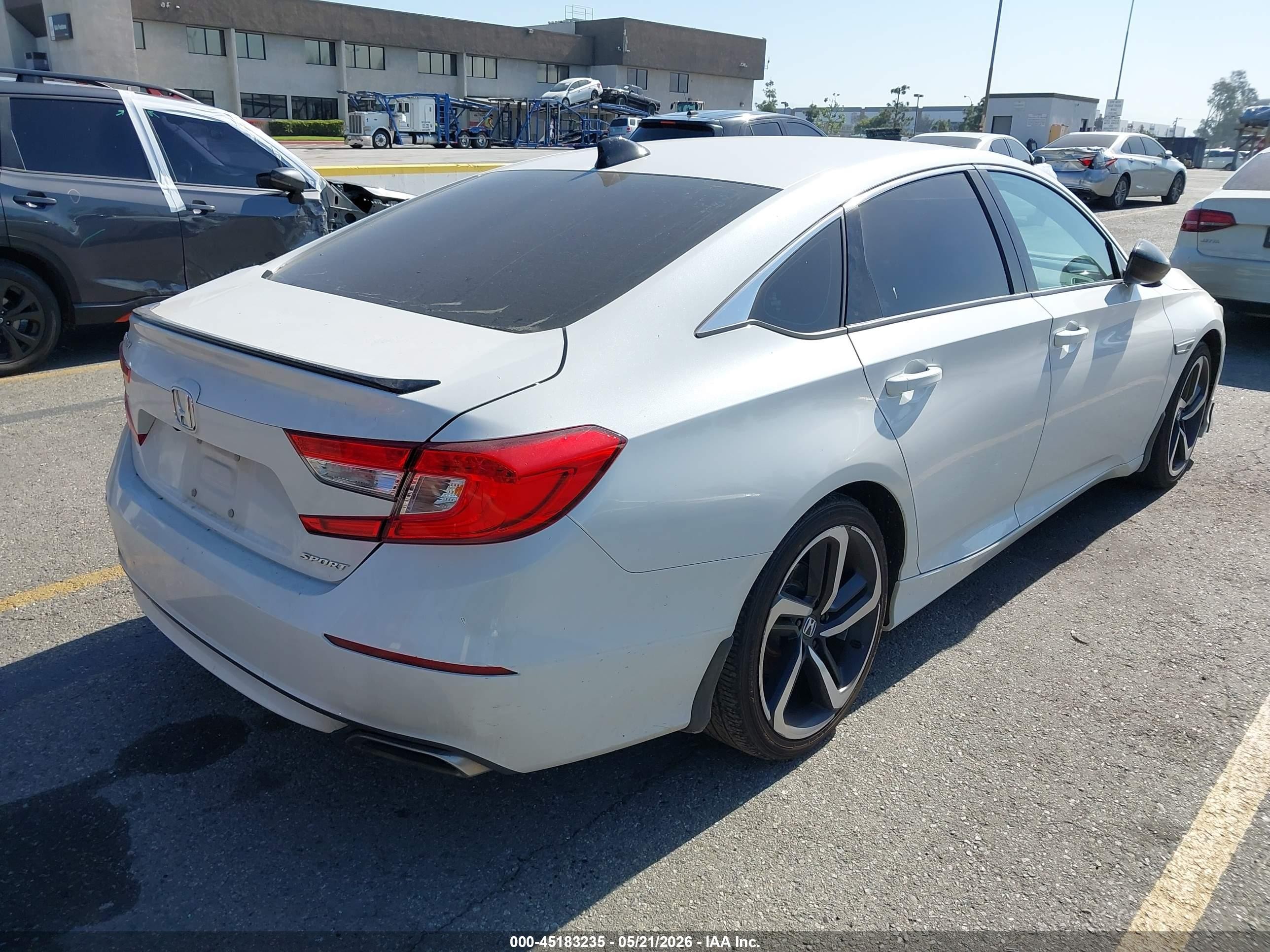 2021 Honda Accord Sport White vin: 1HGCV1F32MA046940