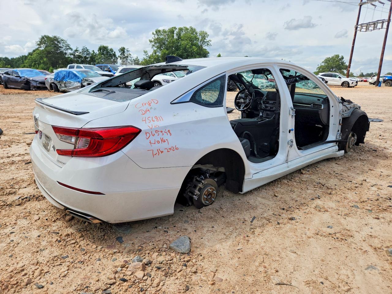 2022 Honda Accord Sport White vin: 1HGCV1F32NA065599