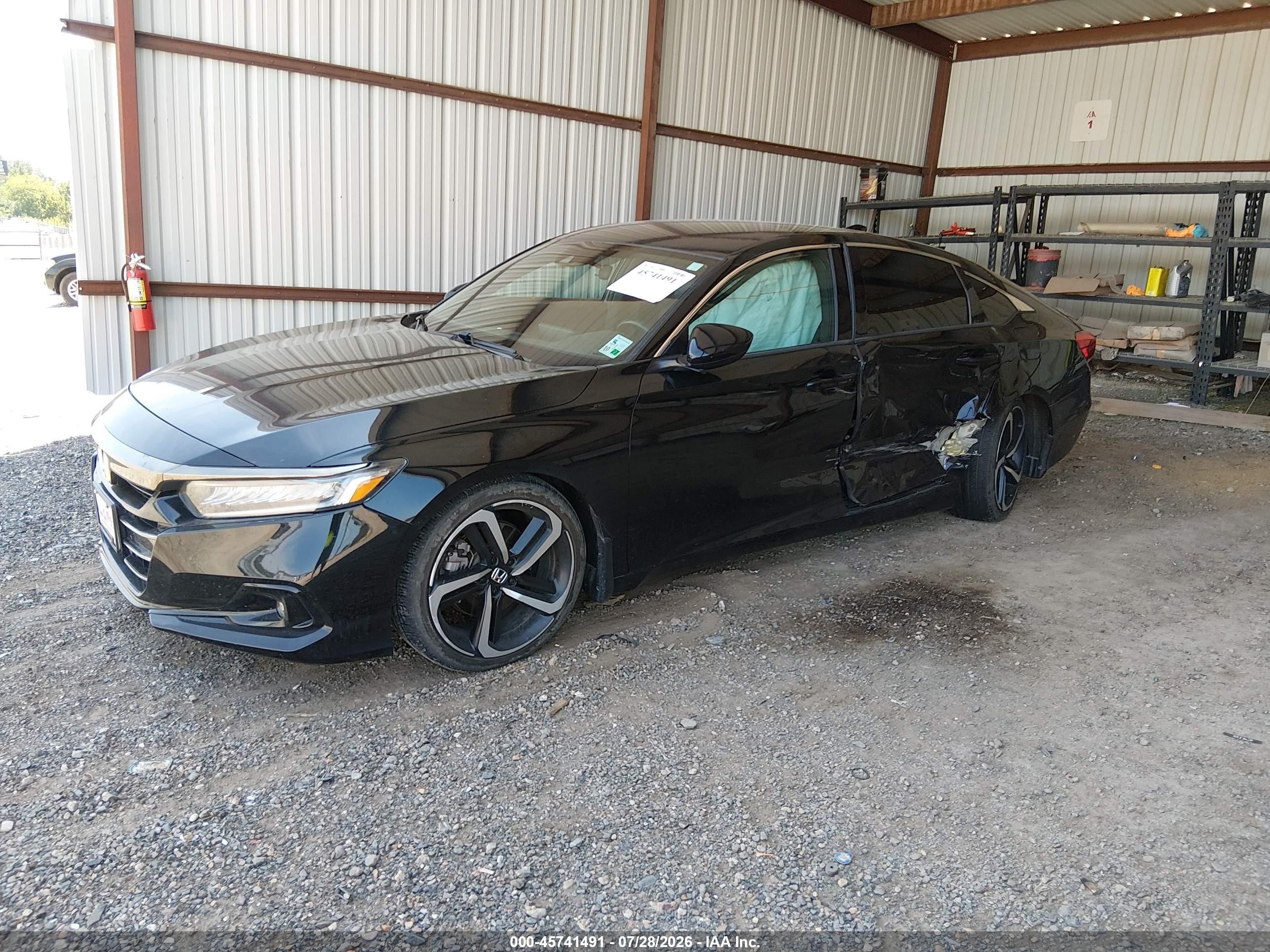 2022 Honda Accord Sport Black vin: 1HGCV1F32NA097047
