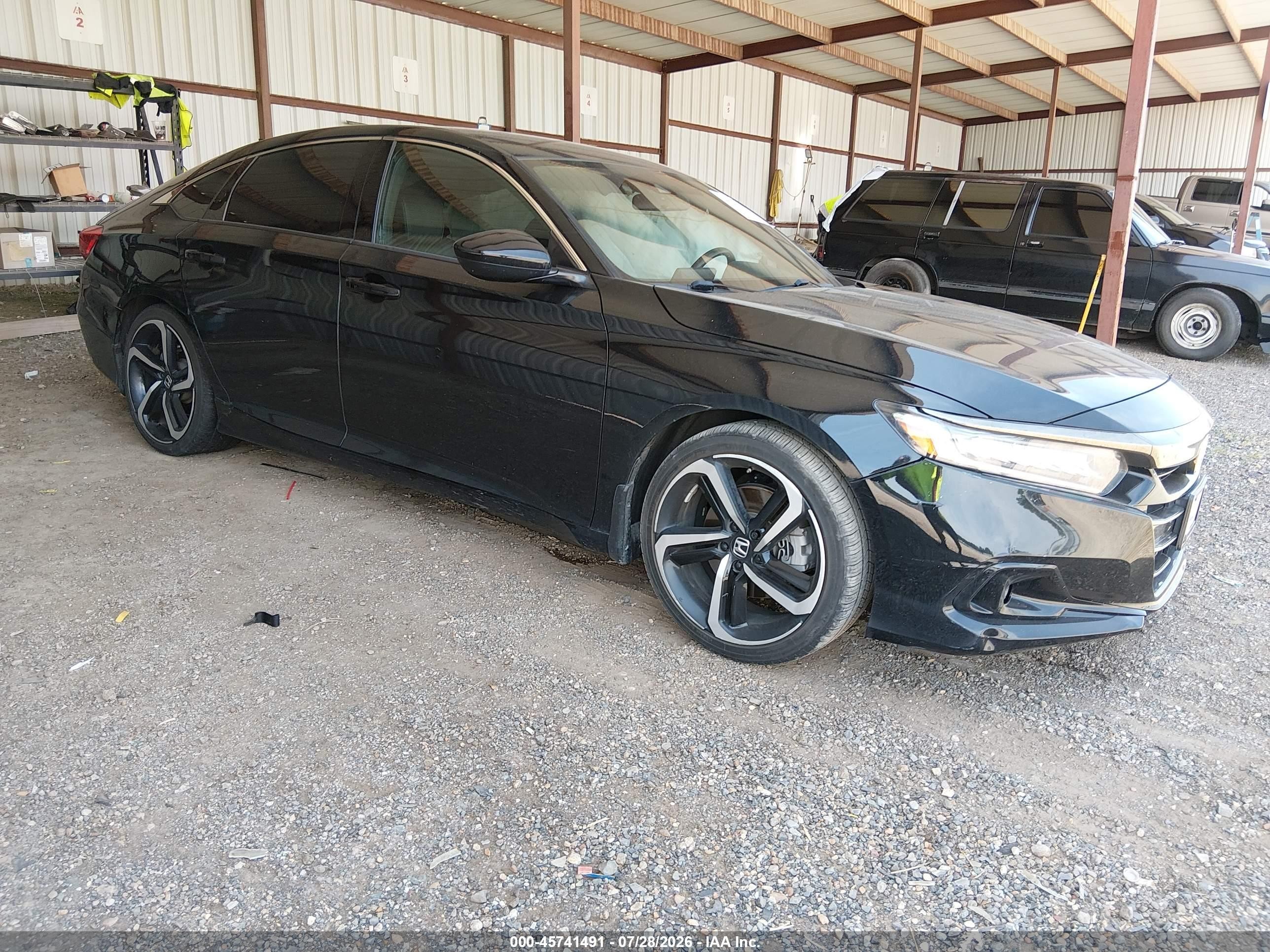 2022 Honda Accord Sport Black vin: 1HGCV1F32NA097047