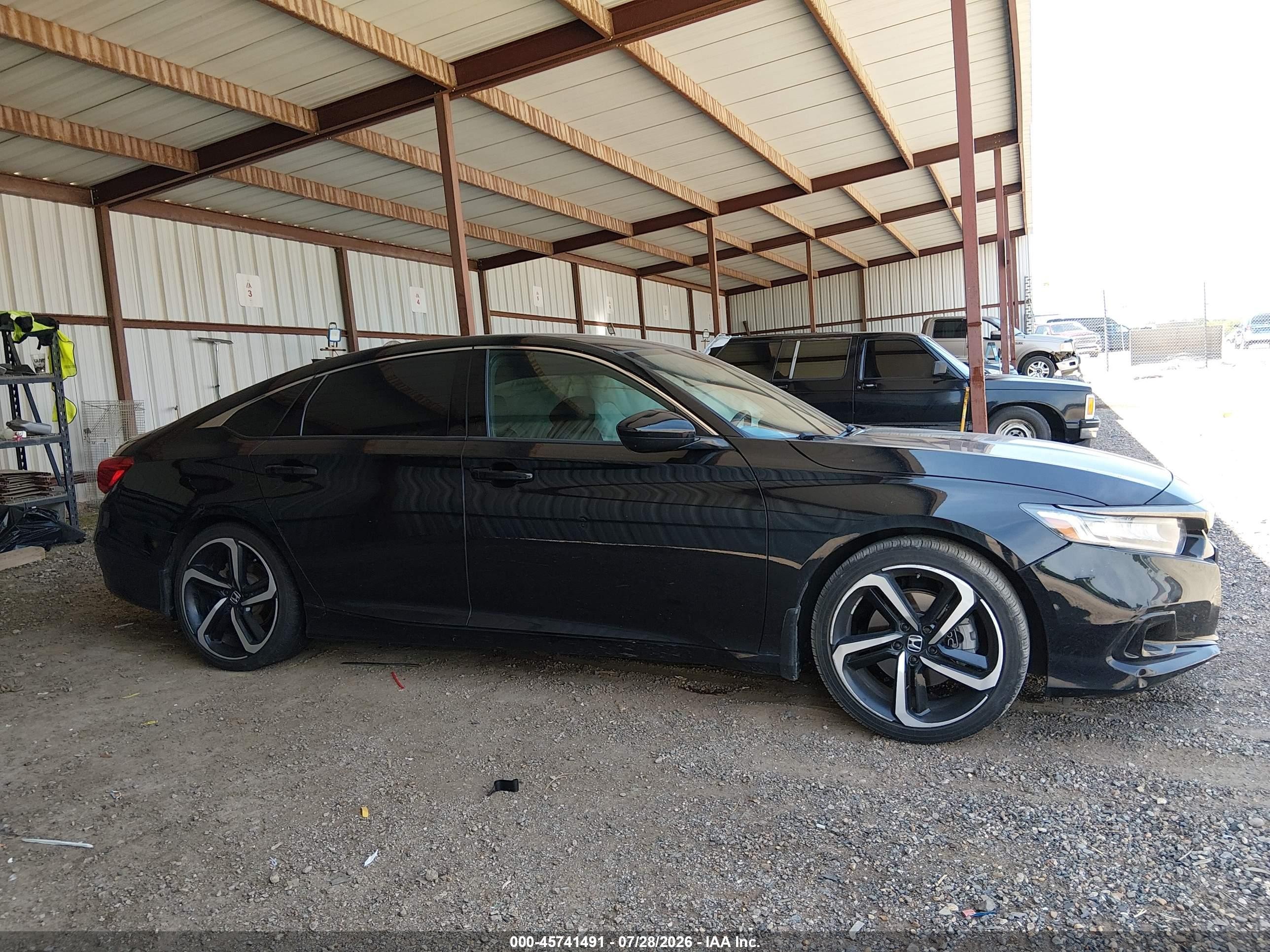 2022 Honda Accord Sport Black vin: 1HGCV1F32NA097047