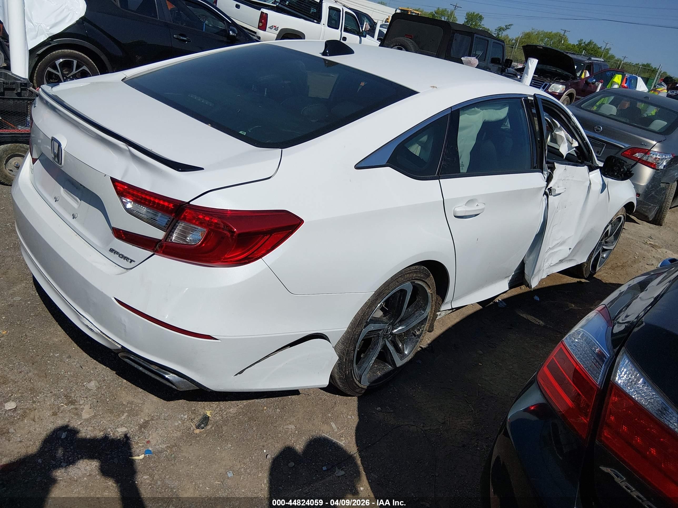 2022 Honda Accord Sport White vin: 1HGCV1F32NA113523