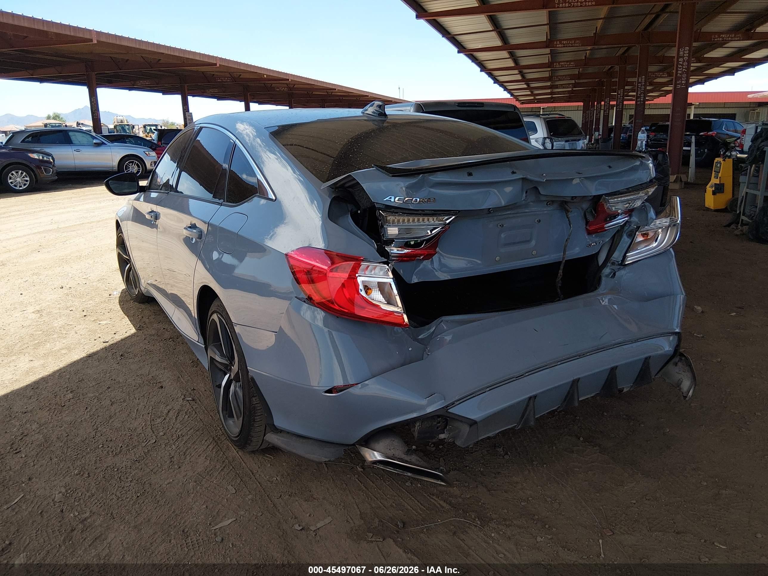 2022 Honda Accord Sport Gray vin: 1HGCV1F32NA121153