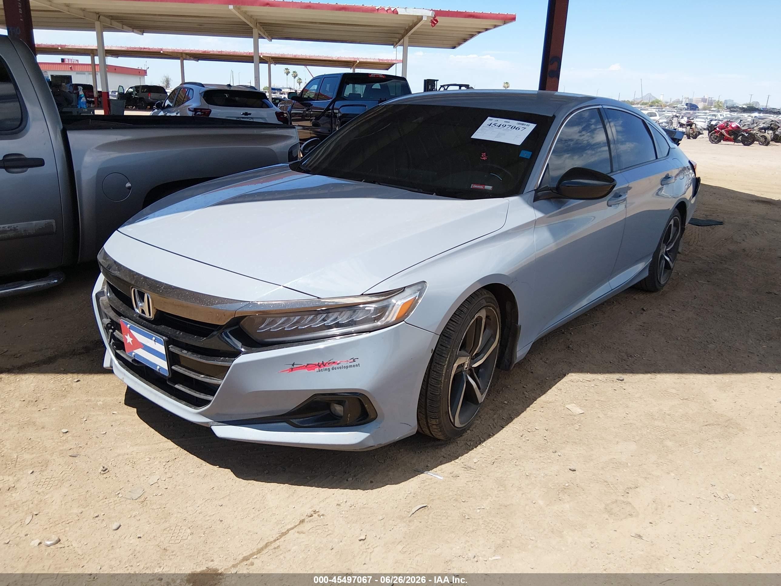 2022 Honda Accord Sport Gray vin: 1HGCV1F32NA121153