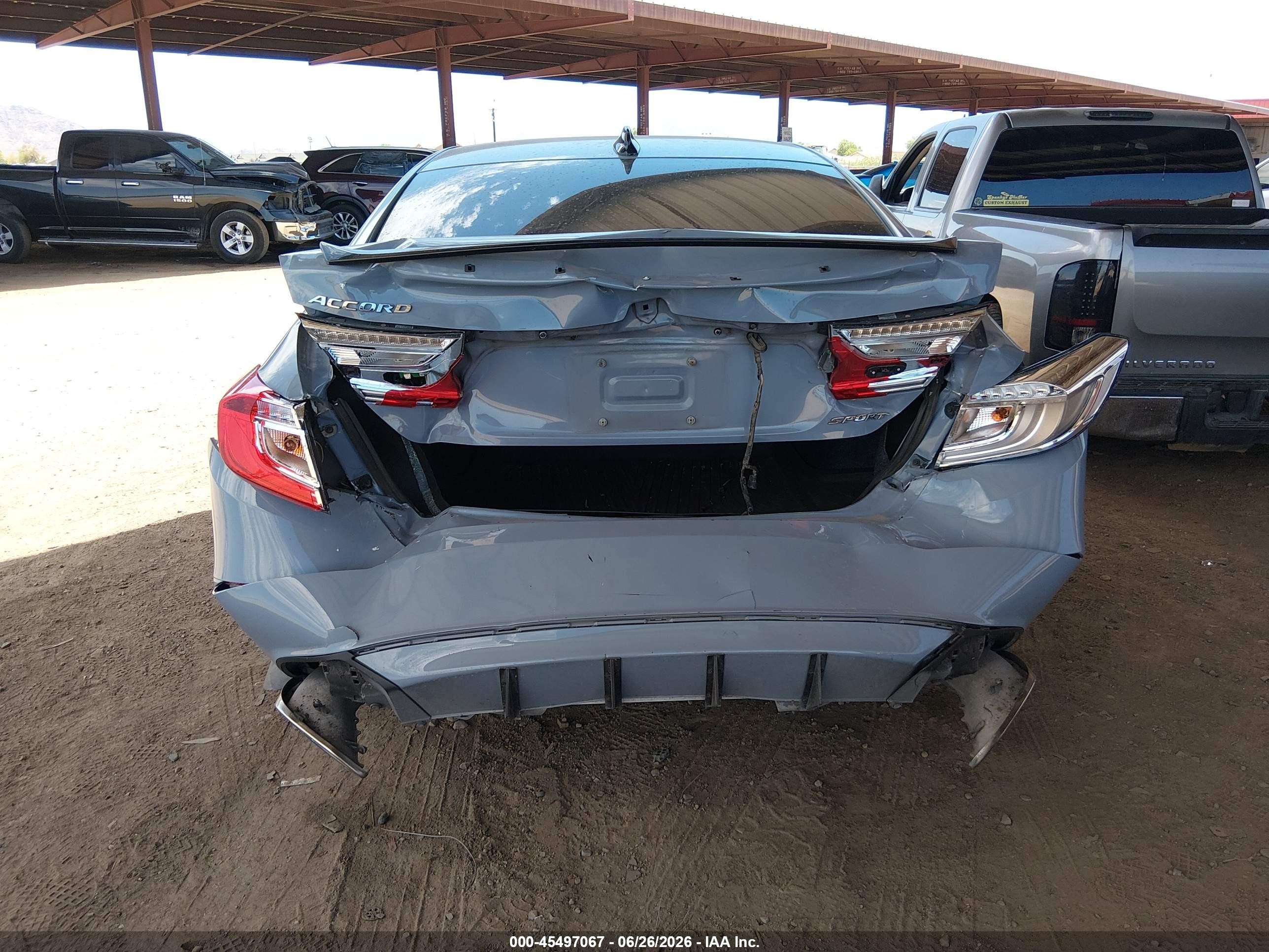 2022 Honda Accord Sport Gray vin: 1HGCV1F32NA121153
