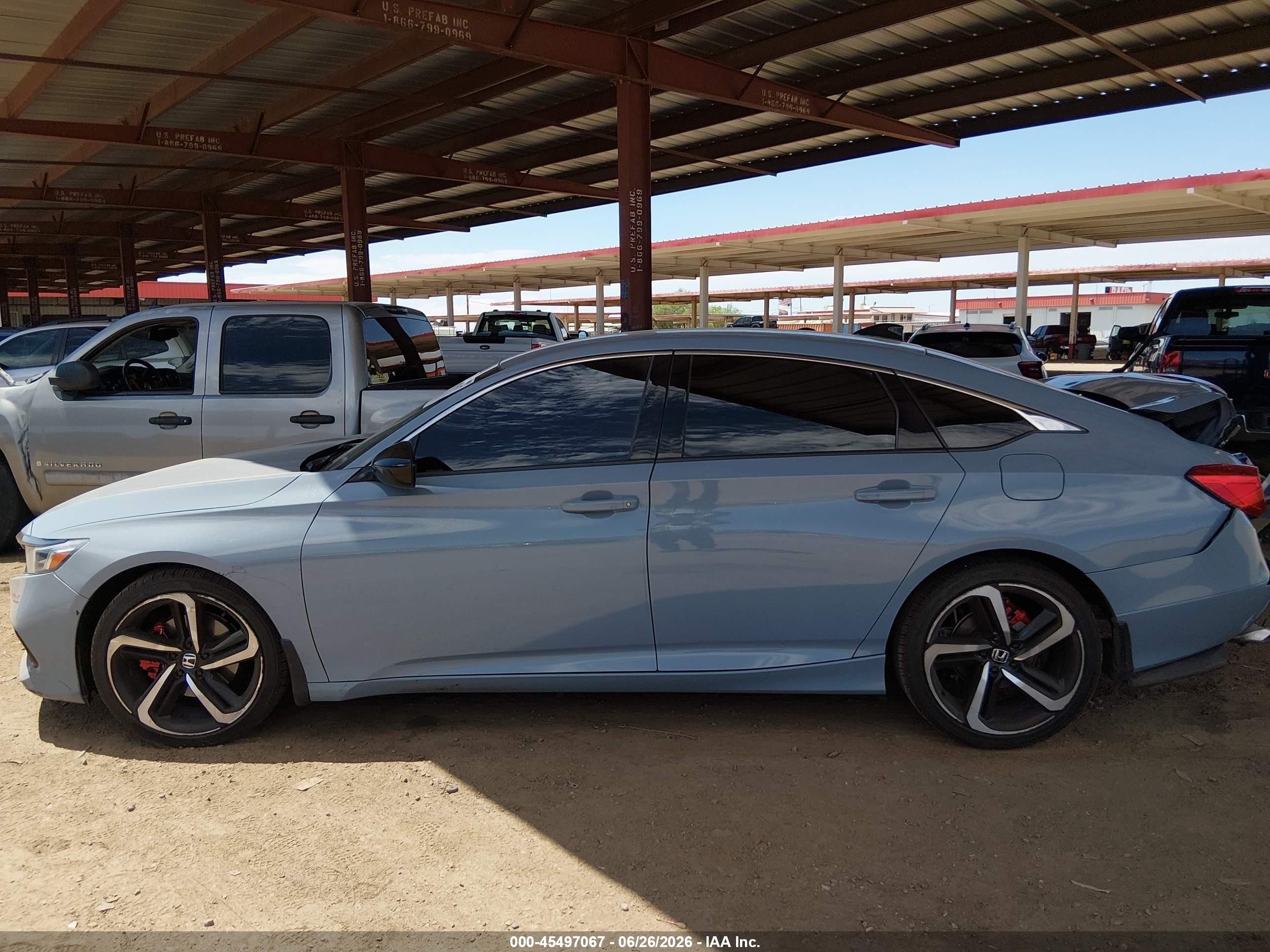 2022 Honda Accord Sport Gray vin: 1HGCV1F32NA121153