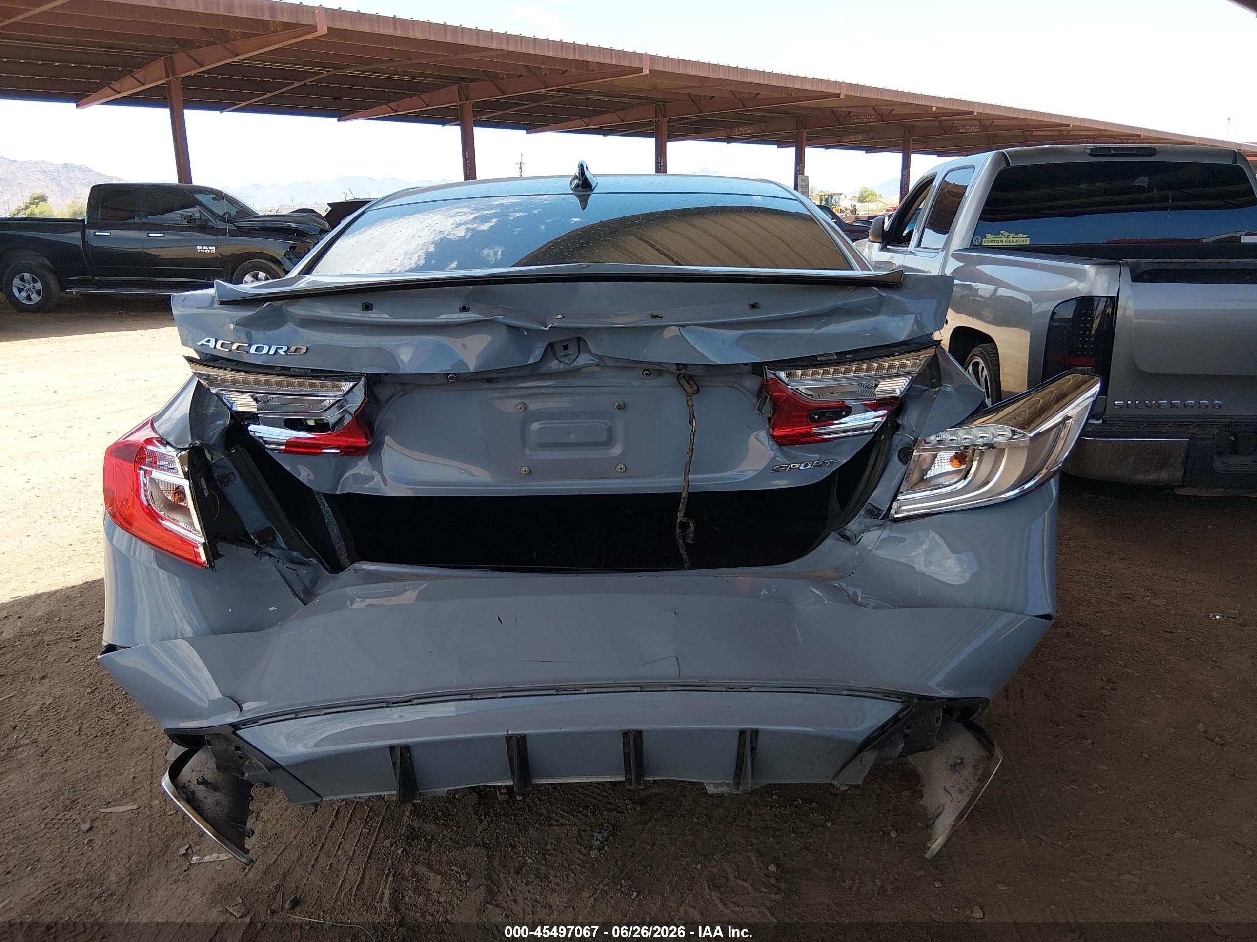 2022 Honda Accord Sport Gray vin: 1HGCV1F32NA121153