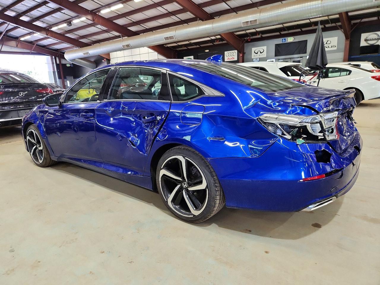 2018 Honda Accord Sport Blue vin: 1HGCV1F33JA139705