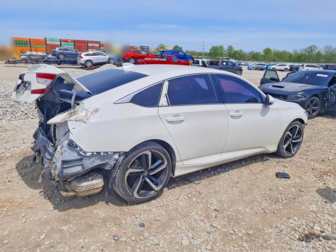 2019 Honda Accord Sport White vin: 1HGCV1F33KA126471