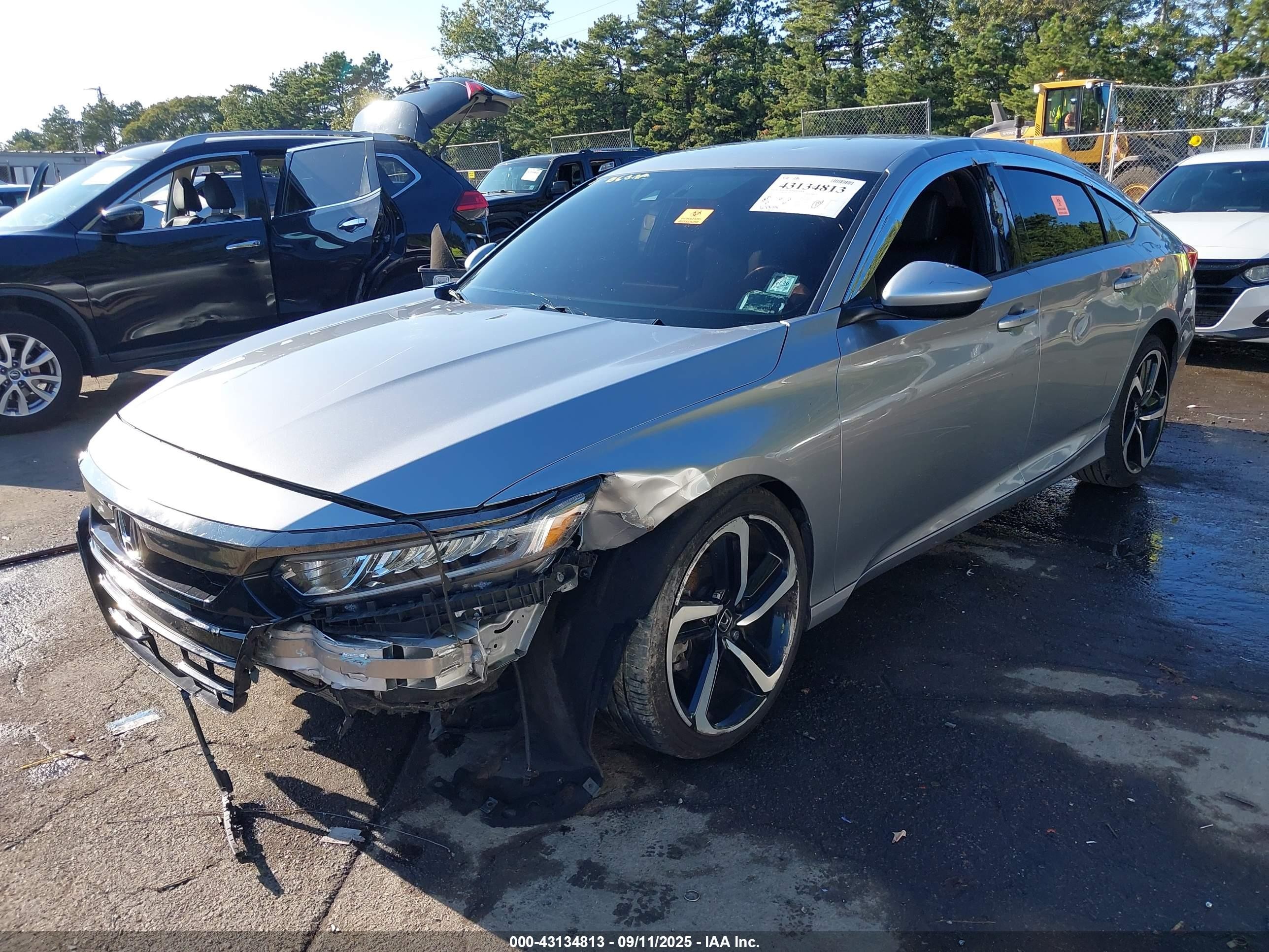 2019 Honda Accord Sport Серый vin: 1HGCV1F33KA145974