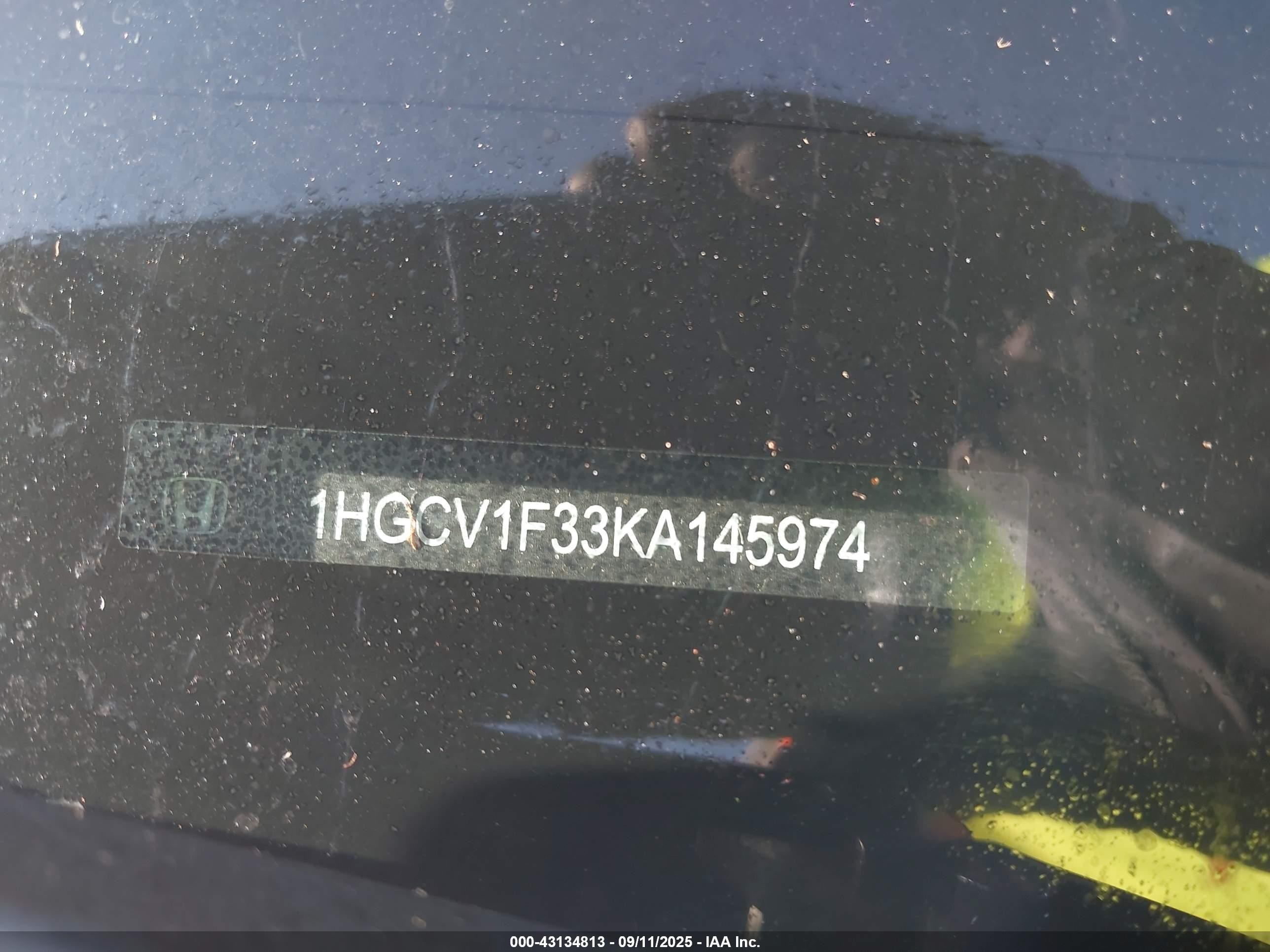 2019 Honda Accord Sport Серый vin: 1HGCV1F33KA145974
