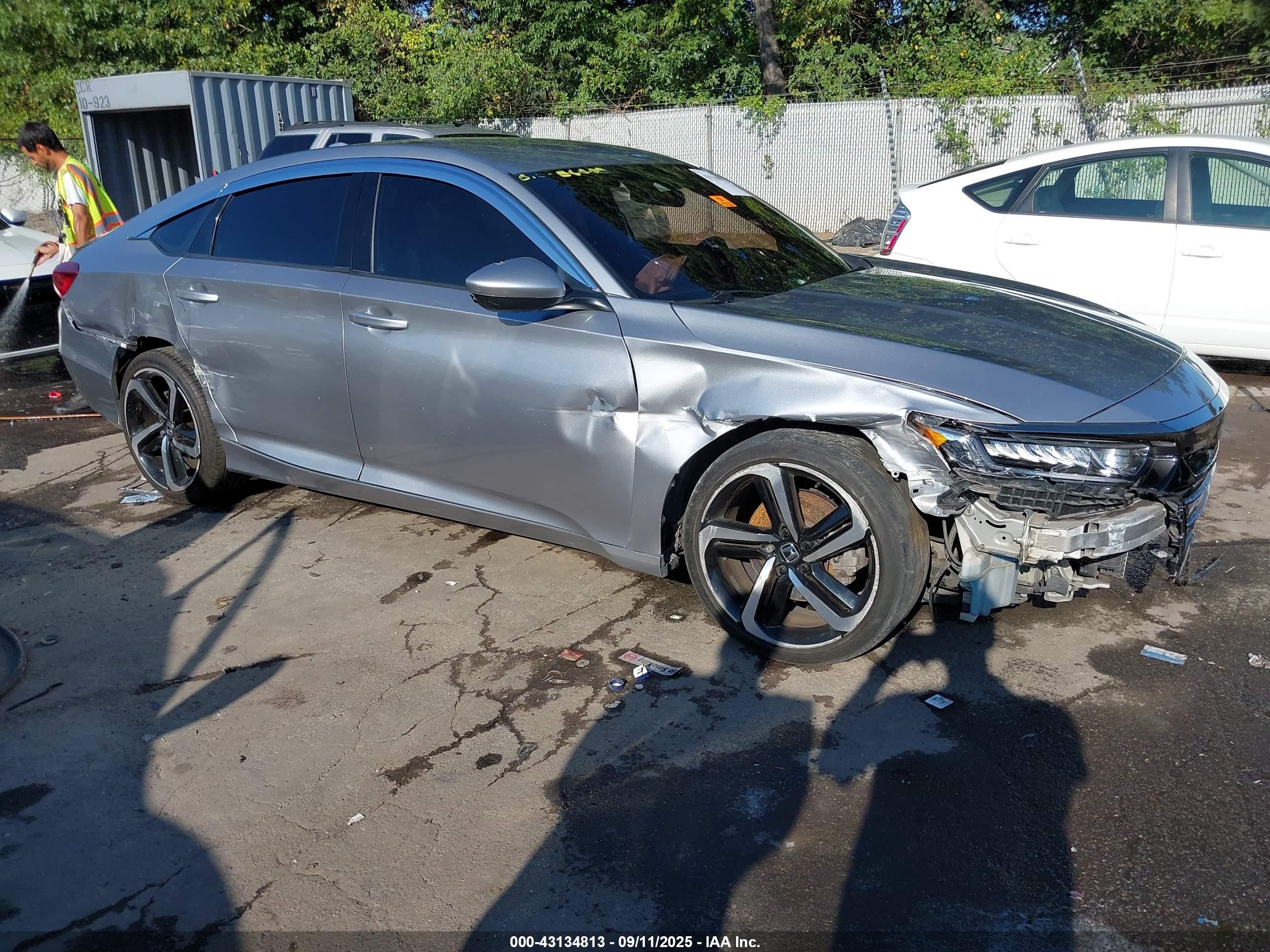 2019 Honda Accord Sport Серый vin: 1HGCV1F33KA145974