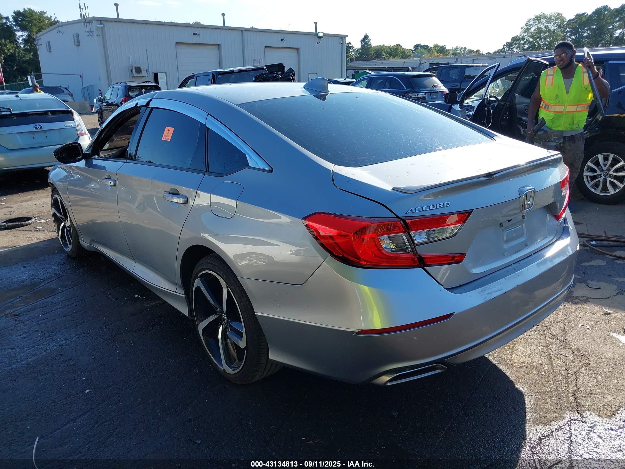 2019 Honda Accord Sport Серый vin: 1HGCV1F33KA145974