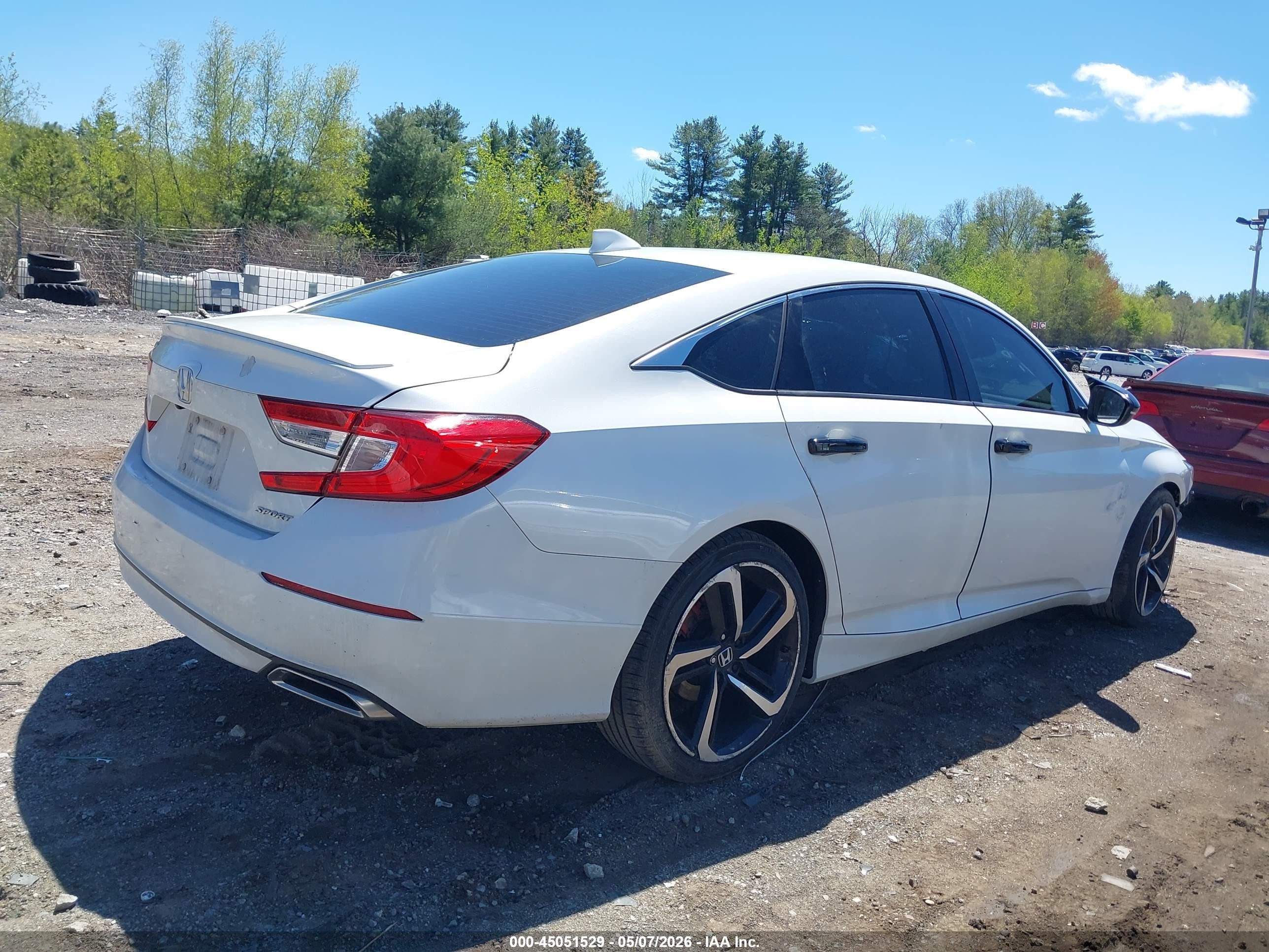 2020 Honda Accord Sport White vin: 1HGCV1F33LA119859