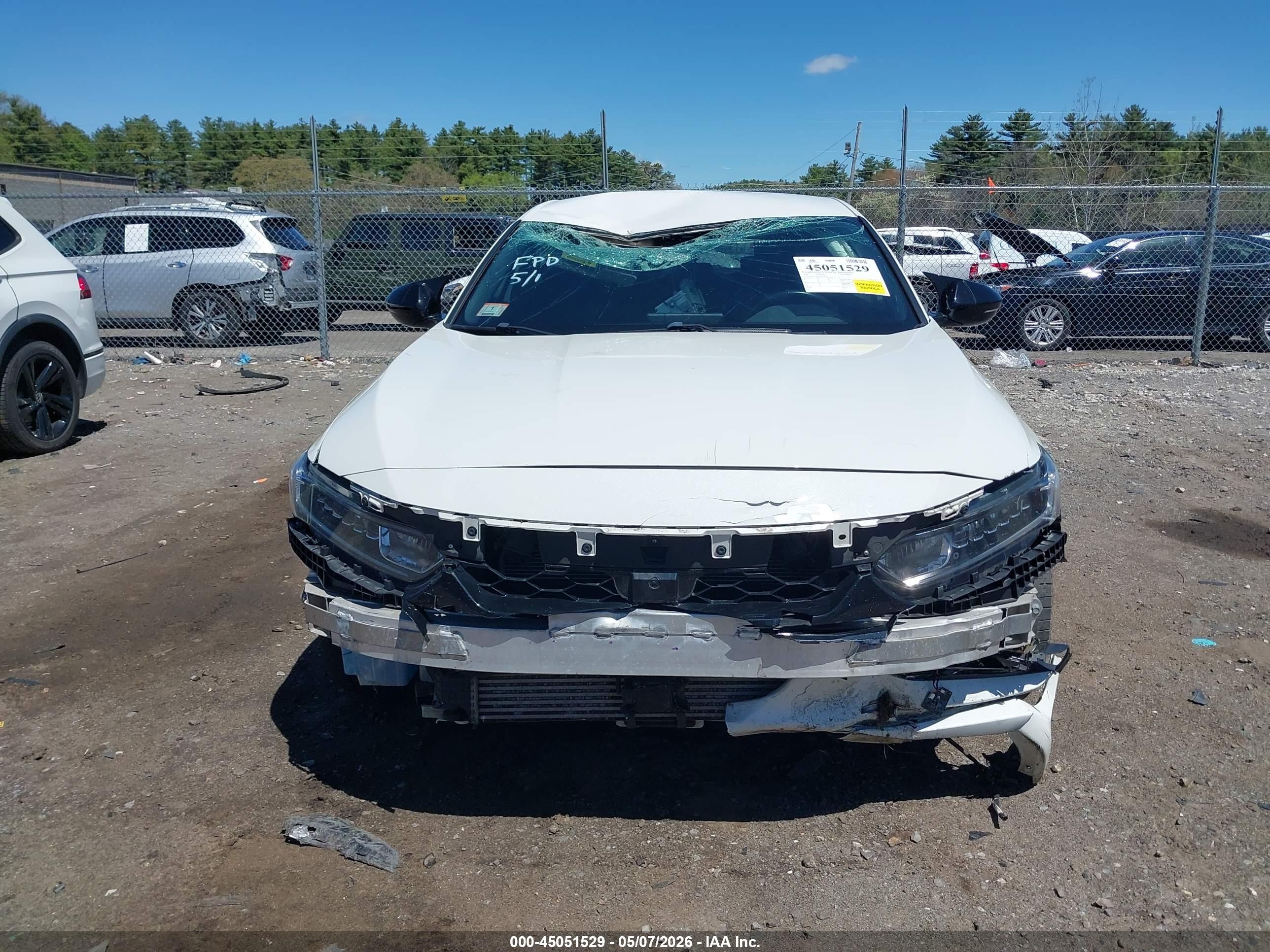2020 Honda Accord Sport White vin: 1HGCV1F33LA119859