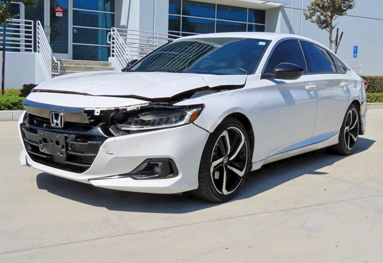 2021 Honda Accord Sport Белый vin: 1HGCV1F33MA072995