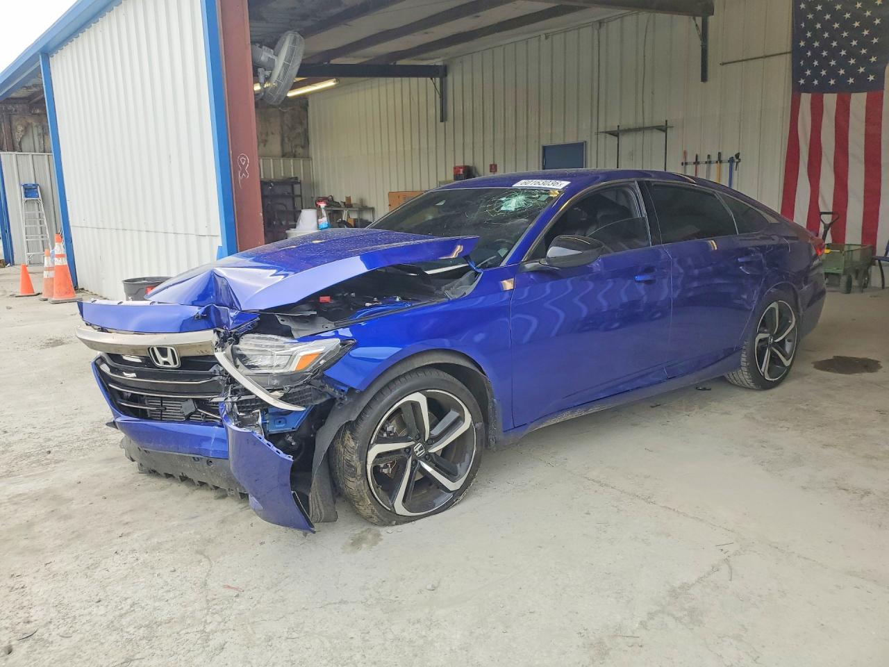 2022 Honda Accord Sport Blue vin: 1HGCV1F33NA060217